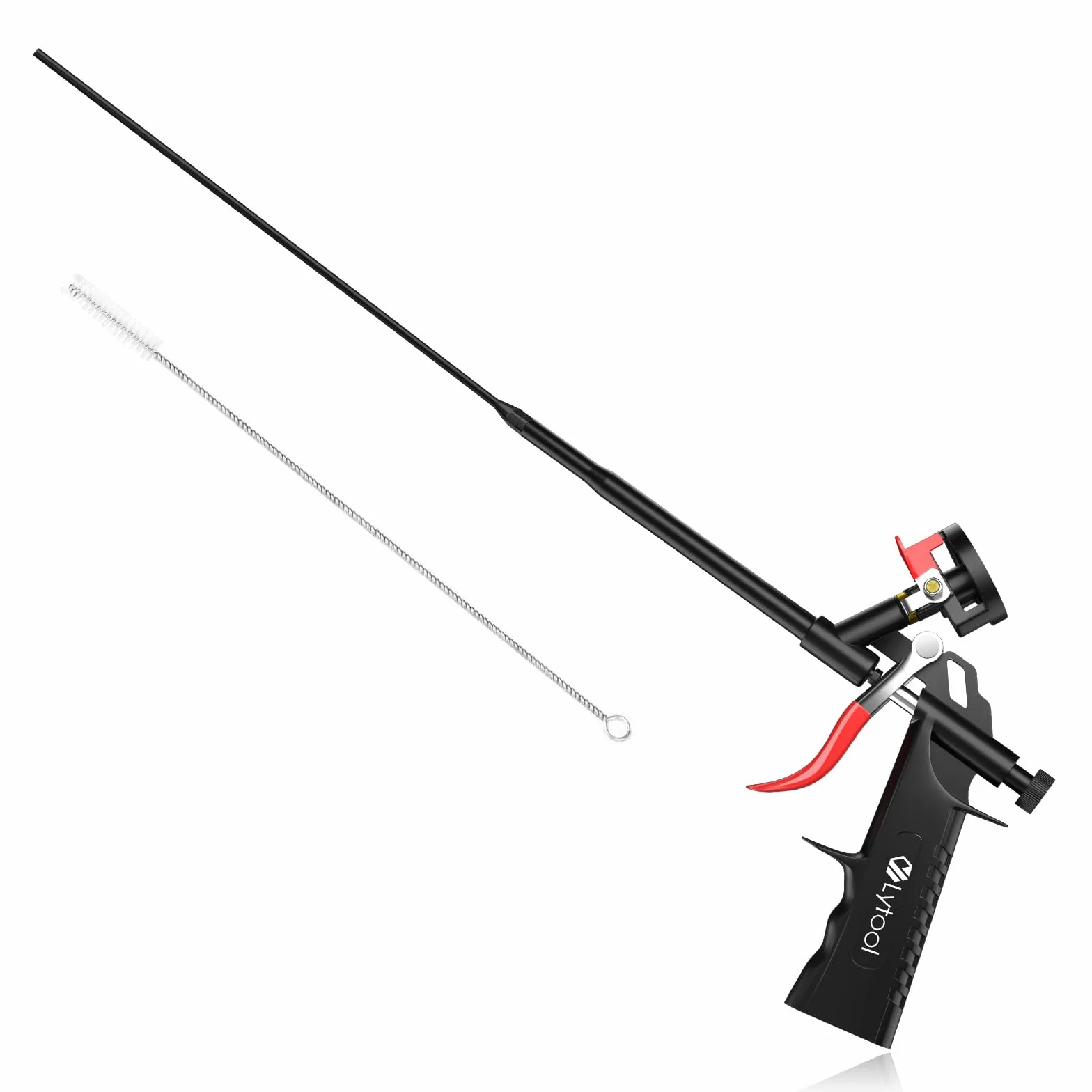 Pistola de Espuma Lytool PU Pistola de Espuma de Poliuretano con 32CM Tubo de Aplicación extendido y Válvula de Cierre Automático, para Rellenar Calafateo Industrial