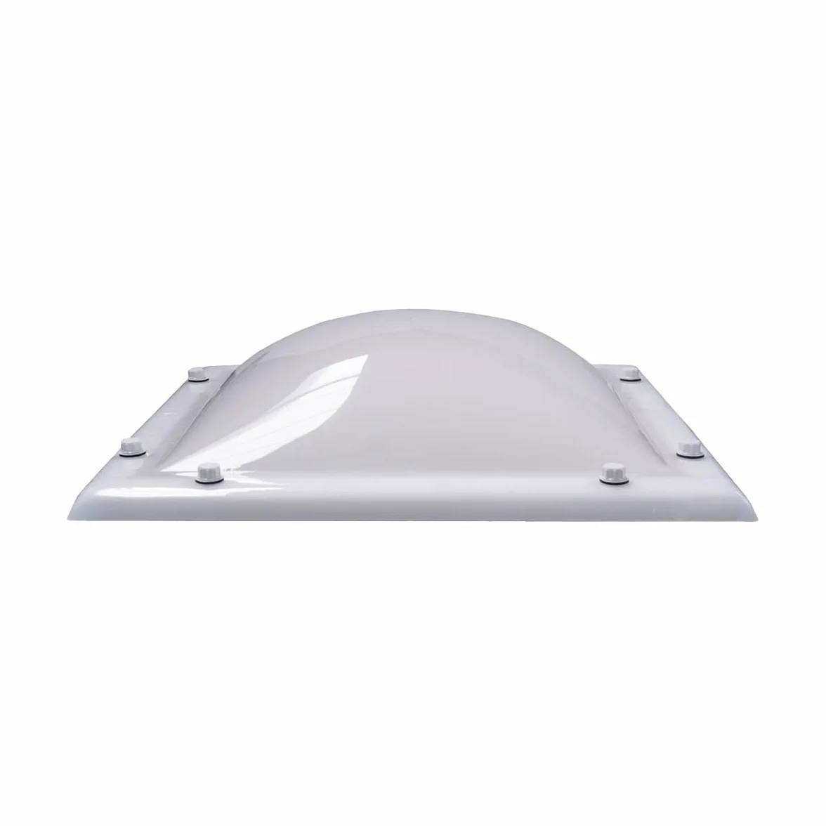 Cúpula Blanco Opal para Claraboya techo Cuadrada Bivalva - Incluye Juntas, Fijaciones y Accesorios de Montaje - Tragaluz - Fabricada en Metacrilato - CxD = 80 x 80 cm - ExF = 94 x 94 cm