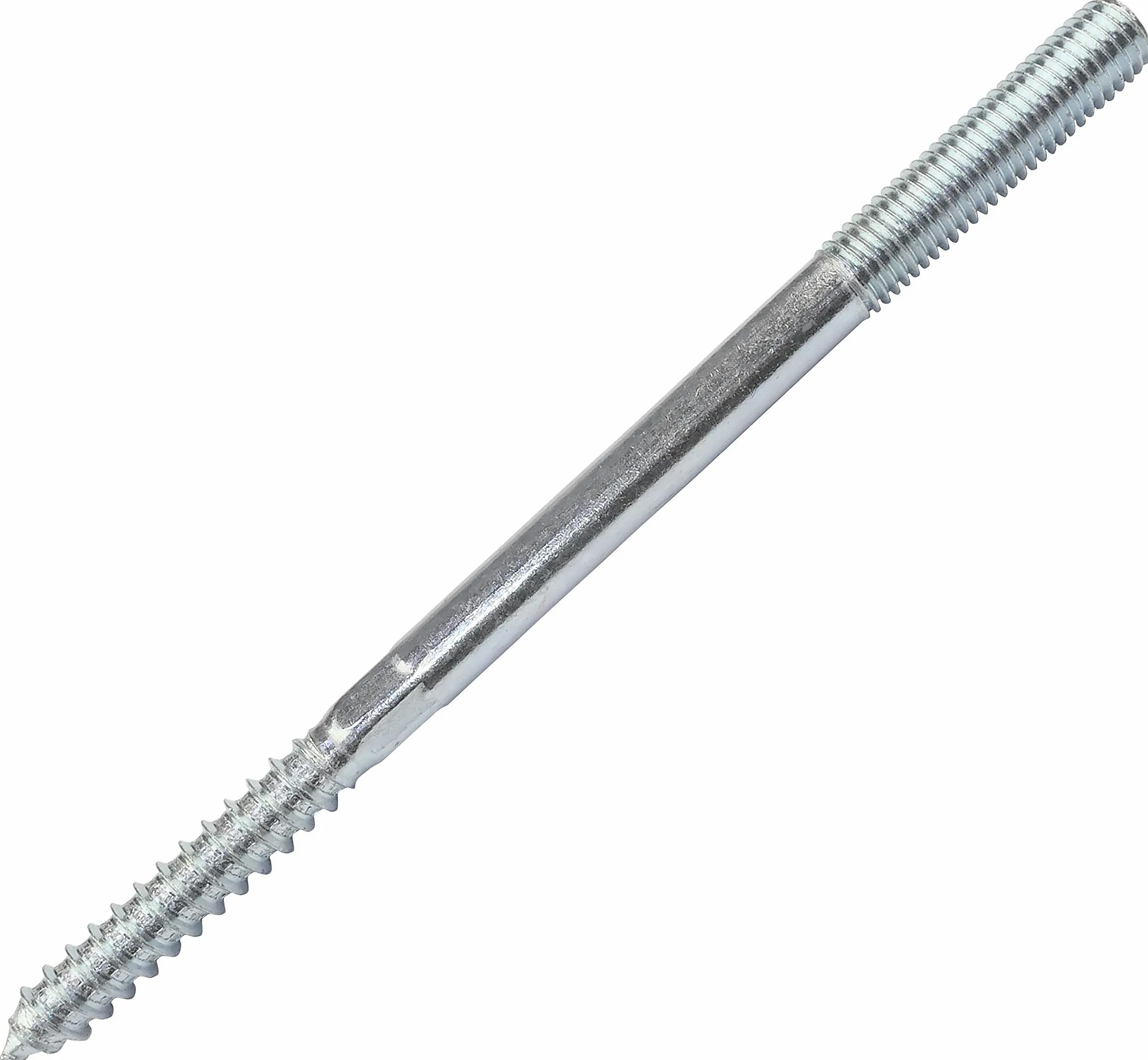 AERZETIX - Juego de 10 Tornillos de Doble Rosca - Espárrago - Punta Atornillar - Metal/Madera con o sin Taco - Ø12x200mm - Acero Galvanizado - Color Plata - C44763