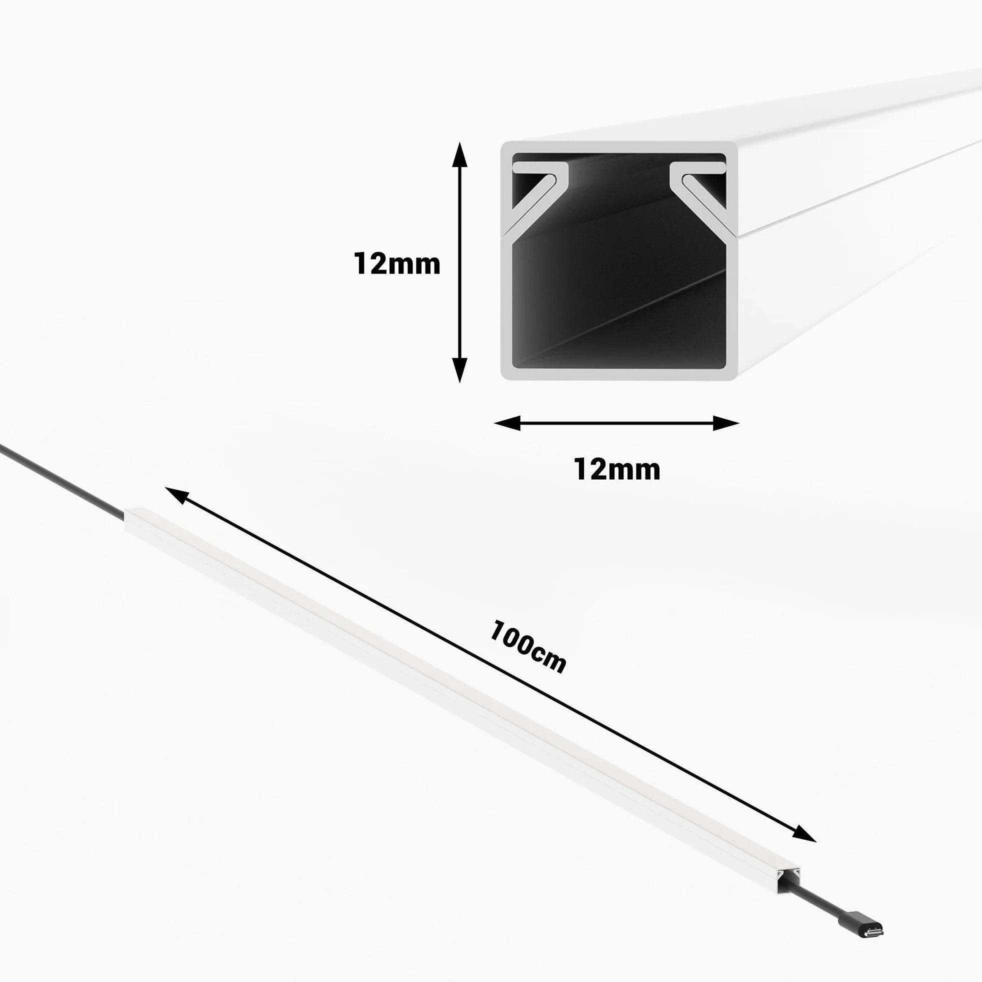 CILSON Canaleta para Cables autoadhesiva 10 m (10 x 1 m), 15 x 10 mm, PVC Blanco RAL 9010, Resistente a los Rayos UV – Modelo WDK15105W / 6700040.1.10