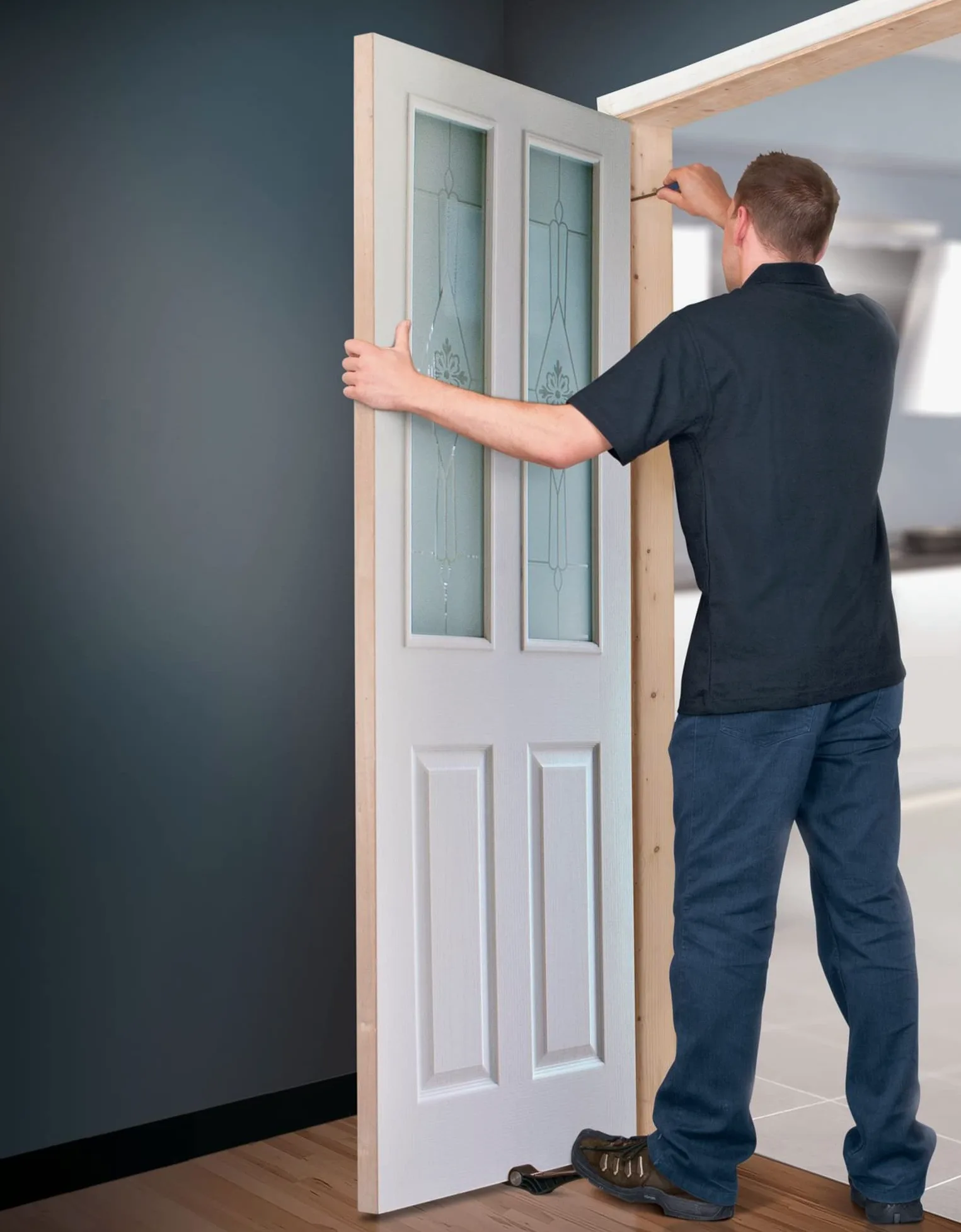 Trend Elevador de puertas: Ayuda para colgar puertas con pedal, para carpinteros y colocación de alfombras, elevación de 38 mm, D/LIFT/A