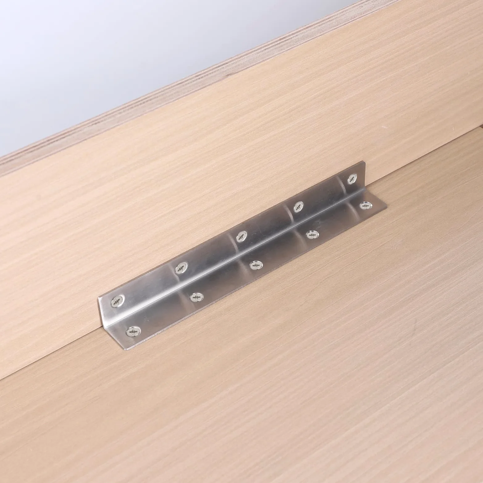 8 Piezas Conector Angular en L, Soporte de Esquina 90 Grados de Acero Inoxidable Plata 225 x 27 x 27MM para Reforzamientos, Reparaciones, Mobiliario