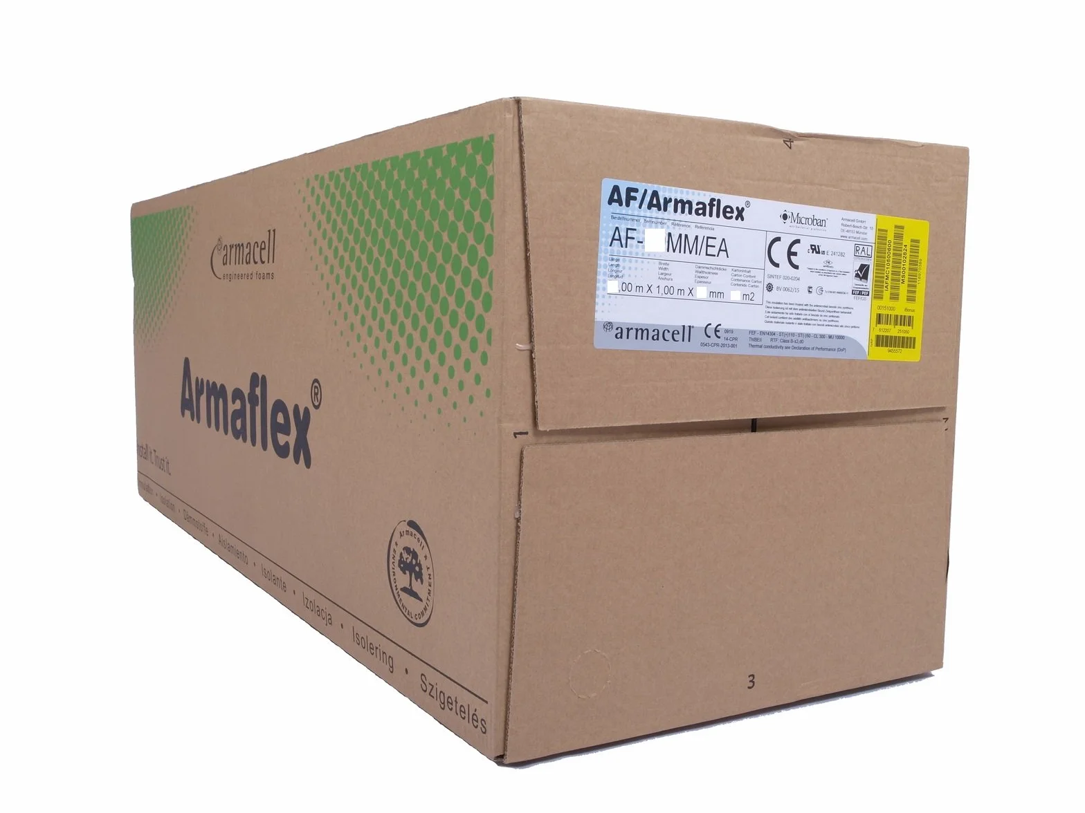 Material de placas AF/Armaflex IAFMC19500600 AF-19MM/EA, color negro