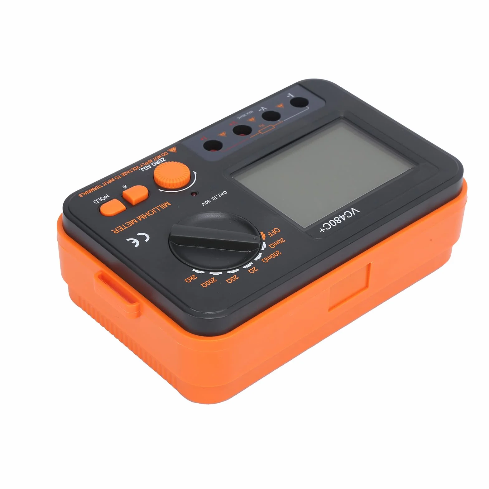 VC480C Digital Milliohm Meter 4-Wire Low Resistance Tester LCD Display 0.01MΩ-2kΩ