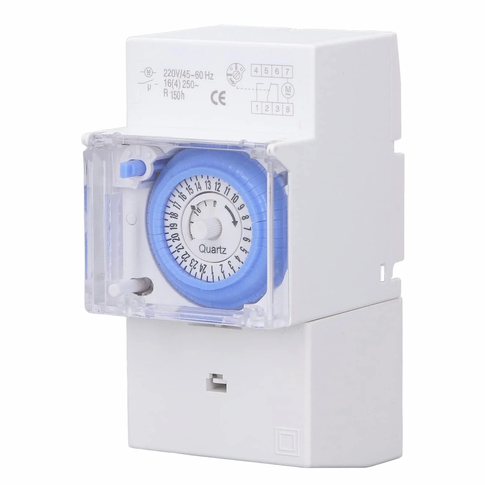 Jadeshay Temporizador Mecánico Impermeable, Reloj Programador Piscina Programable 24h Interruptor Temporizador para Exterior, AC230V