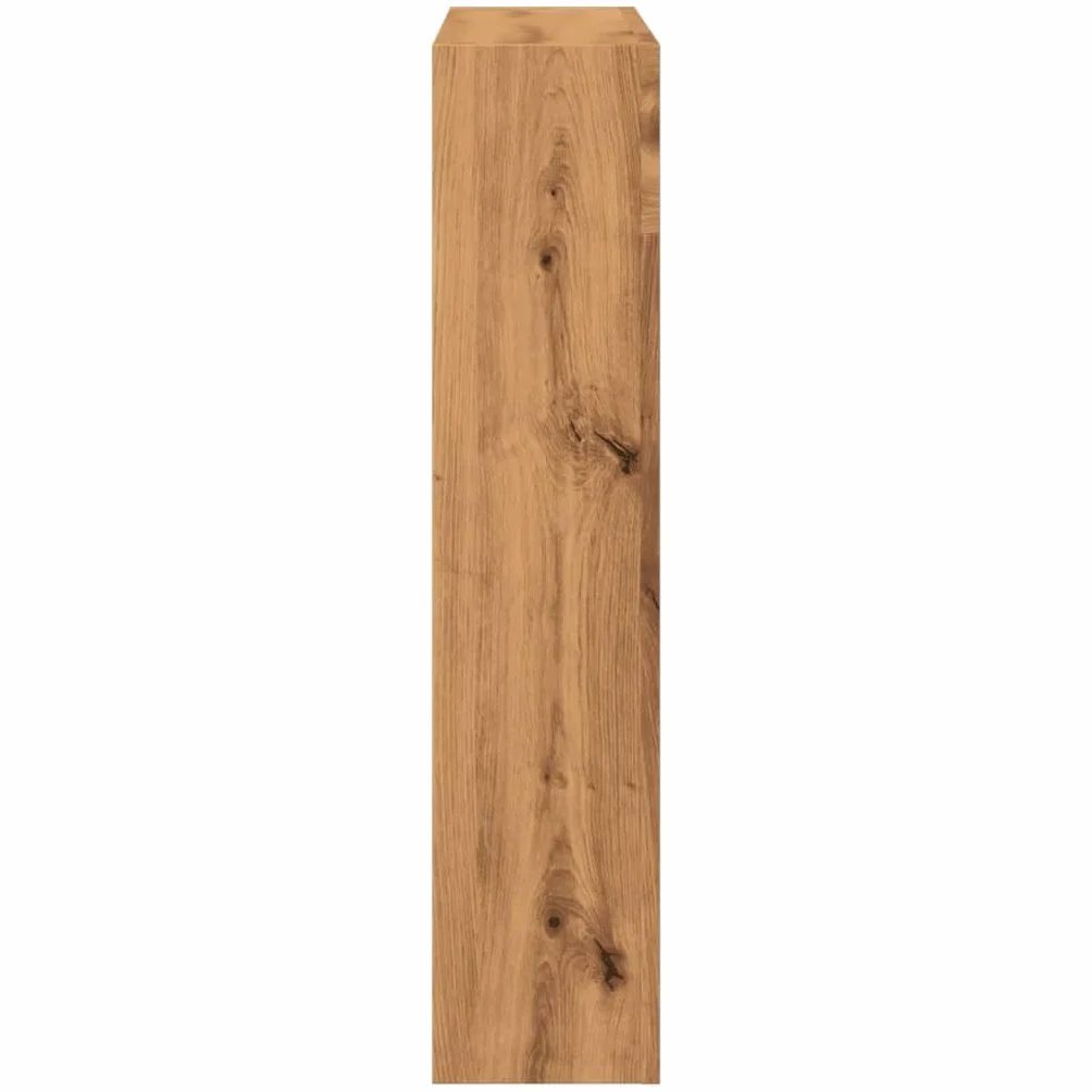 vidaXL Borde de Chimenea Madera ingeniería Roble Artisan 81x18x82 cm, Envolvente de Chimenea, repisa de Chimenea, repisa de Chimenea