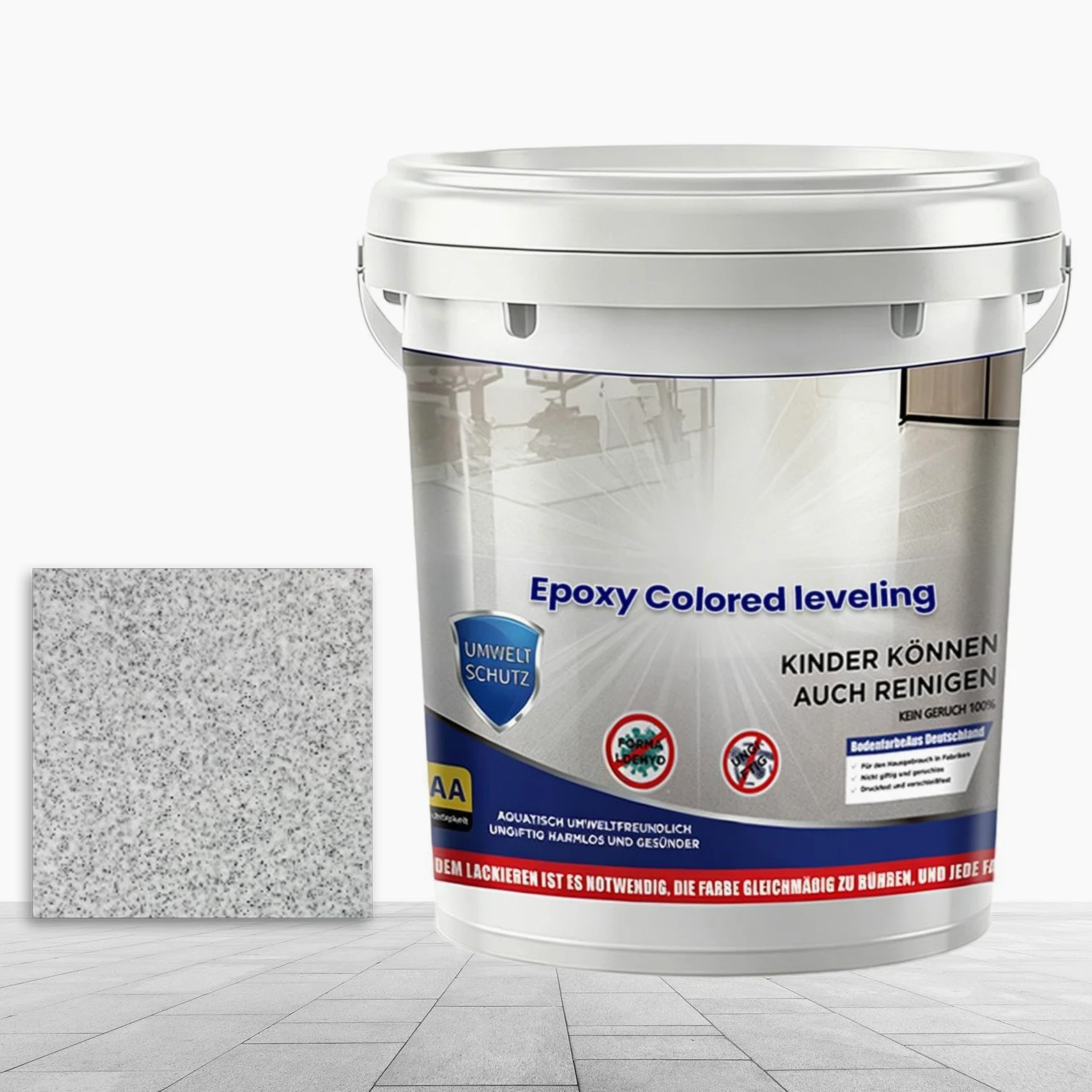 Genérico Epoxy Colored Sand Paint - Self Leveling Non Slip Floor Coating for Concrete | Wear Resistant Resin Finish with Textured Grip, Indoor Outdoor for Waterproof Flooring Solution