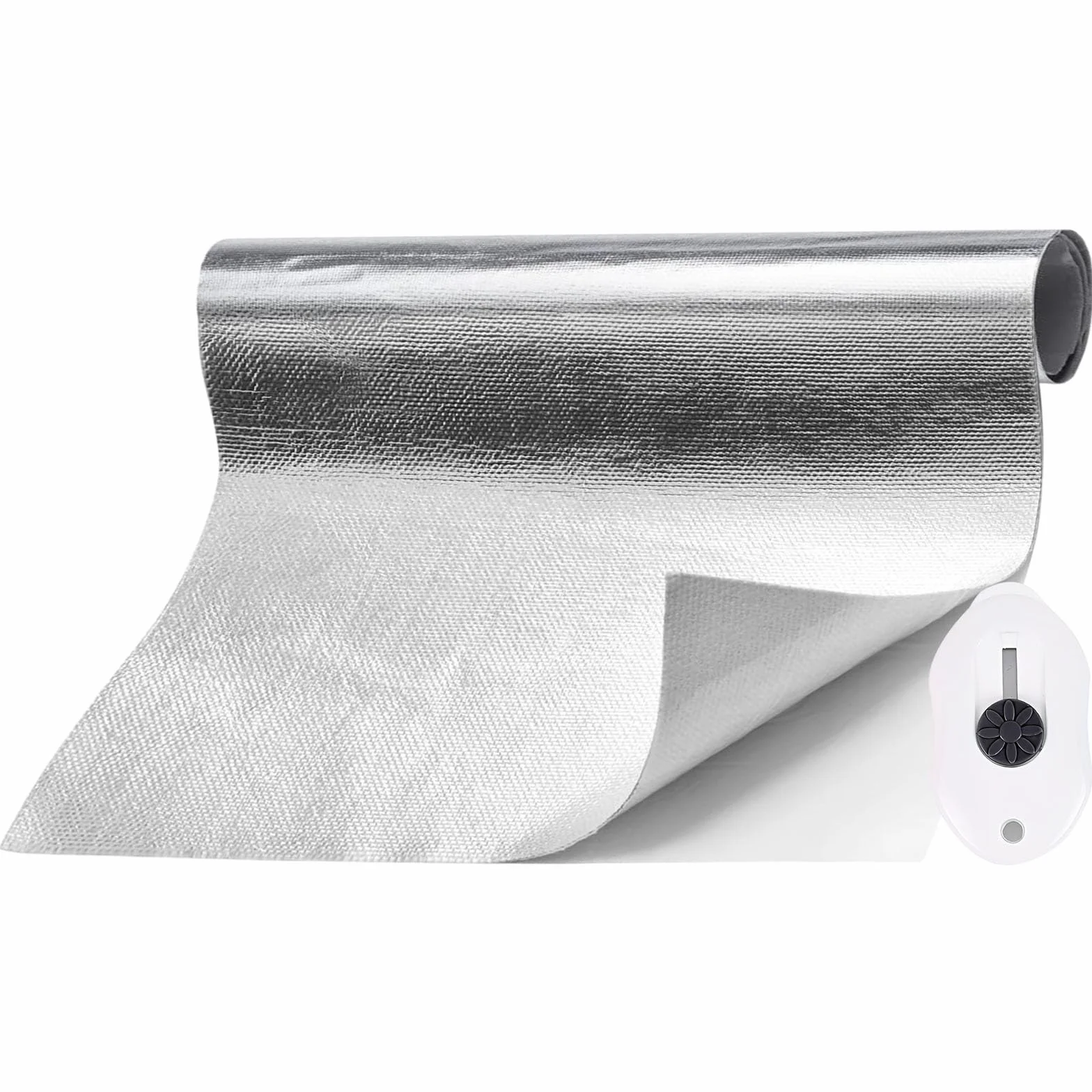 Estera de Protección Térmica Aluminizada Placa de Aluminio de Protección Térmica Alu Estera de Protección Térmica de Aluminio y Fibra de Vidrio Autoadhesiva (0.2mm, 30 X 200 cm) 300℃