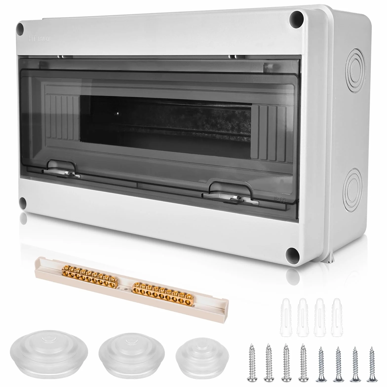 Caja Cuadro Electrico Superficie: Caja Estanca Exterior Electrica, 18 Módulos Caja Distribucion Electrica IP65 a Prueba, para Jardín o Exteriores