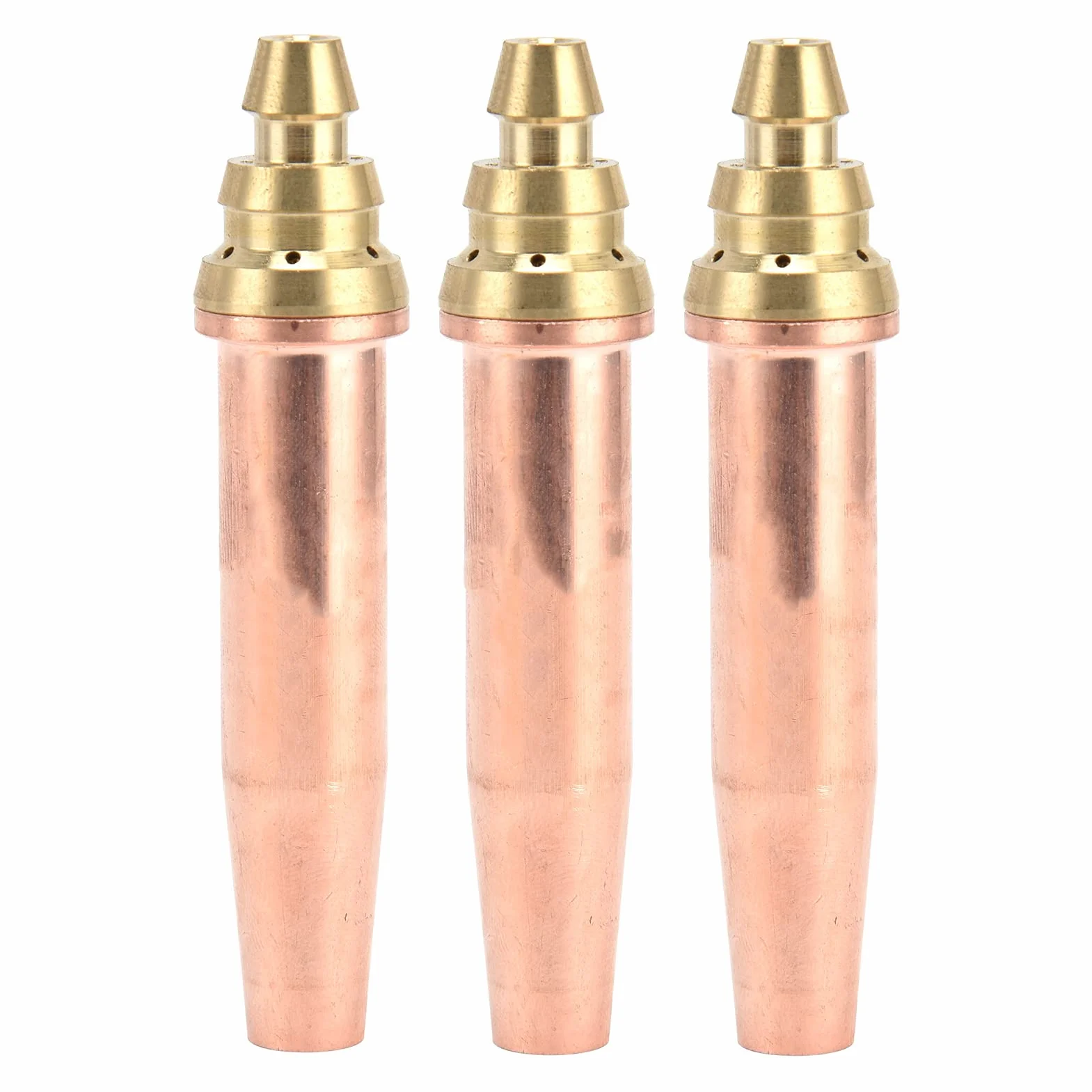 3 uds puntas de soplete de corte de propano de oxígeno boquilla de soplete de Gas isobárico 0,9 mm 1,2 mm 1,5 mm puntas de soldadura de Gas para máquina de corte por llama