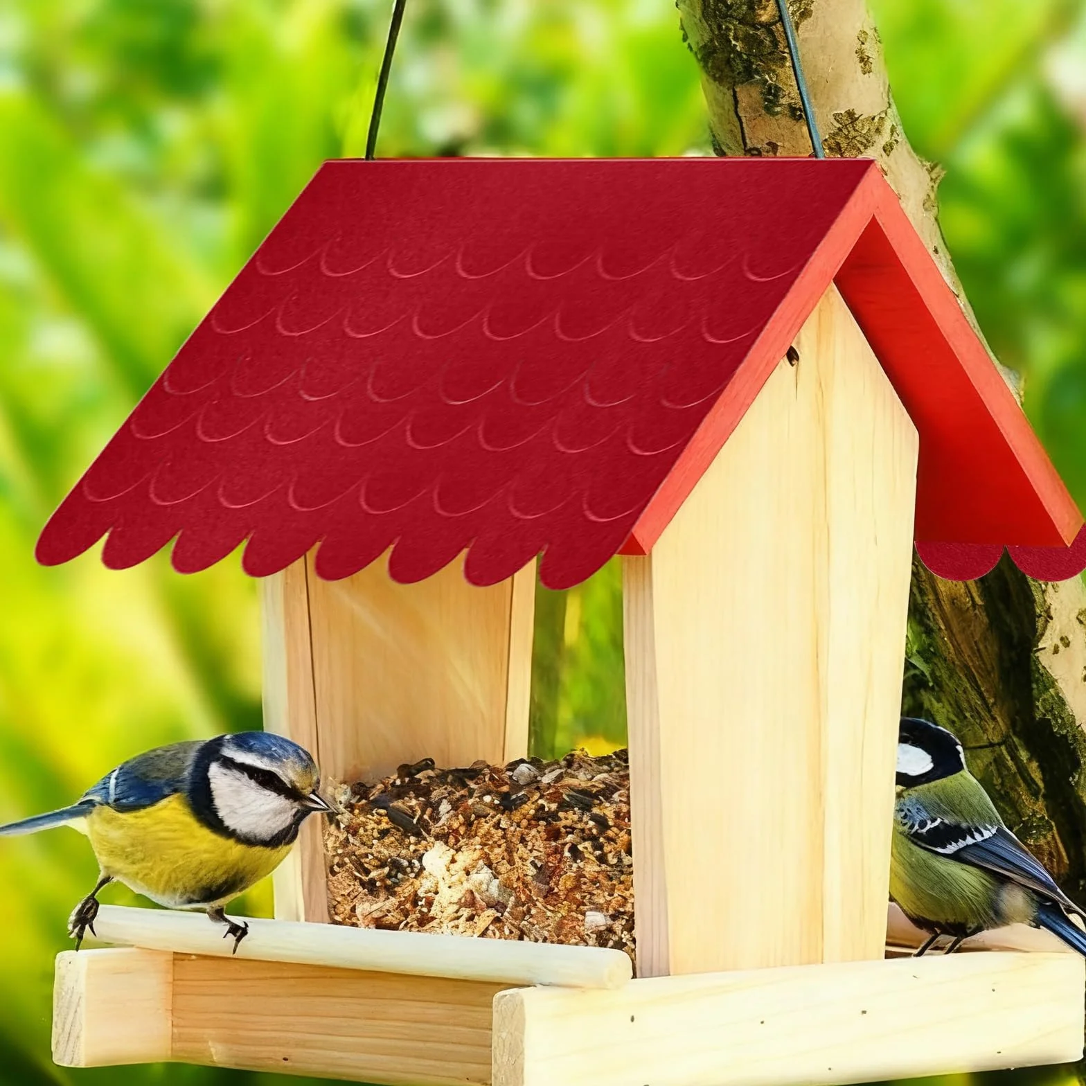 20 Piezas de Tejaspanel Sandwich Tejado para Techos de Casitas de Pájaros, Nest Membrana Impermeable y Resistente Al Desgarro para Techos de Casetas de Perros y Buzones (rojo)