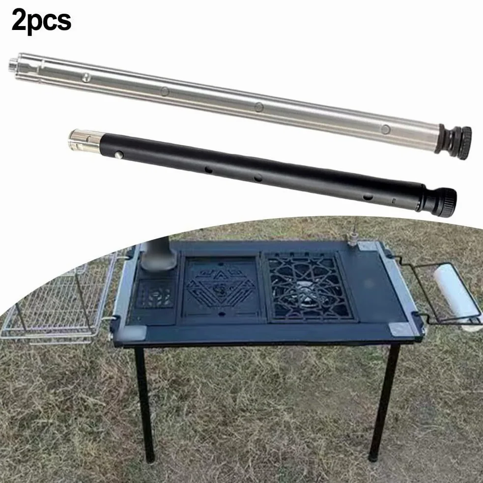 Juego de 2 patas de mesa extensibles de acero inoxidable 304 para mesas IGT, patas telescópicas para muebles de camping, altura regulable 40-66 cm o 50-83 cm, inoxidables, estables para pícnic al aire