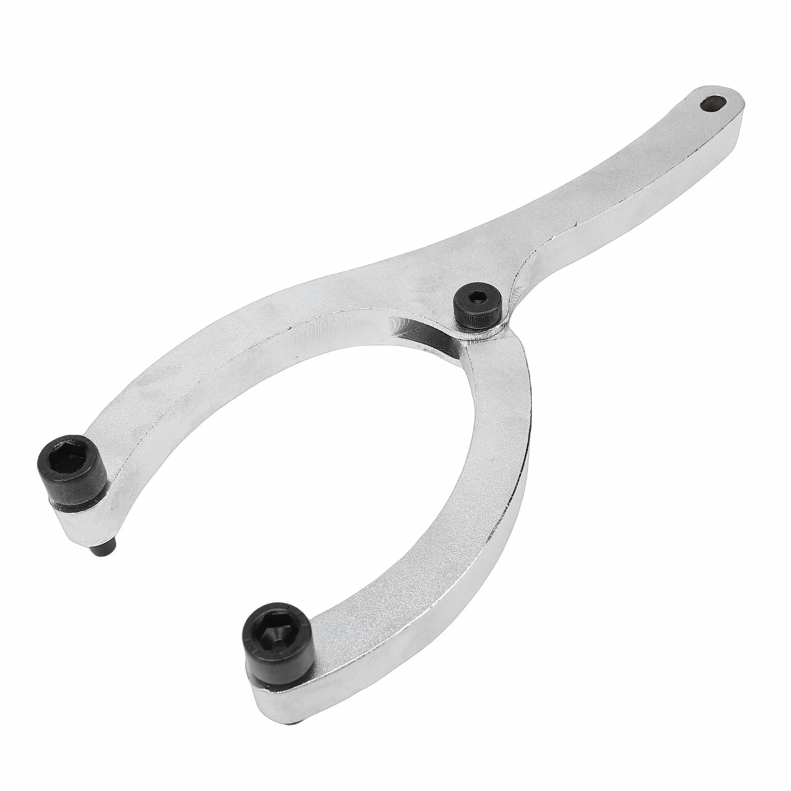Ausla Juego de Llaves para Tuercas de Prensaestopas, Llave de Cilindro Hidráulico Ajustable de 11 Pulgadas, Acero No 45 con 6 Pines para Extracción de Sello de Aceite, Reparación de Cargadores