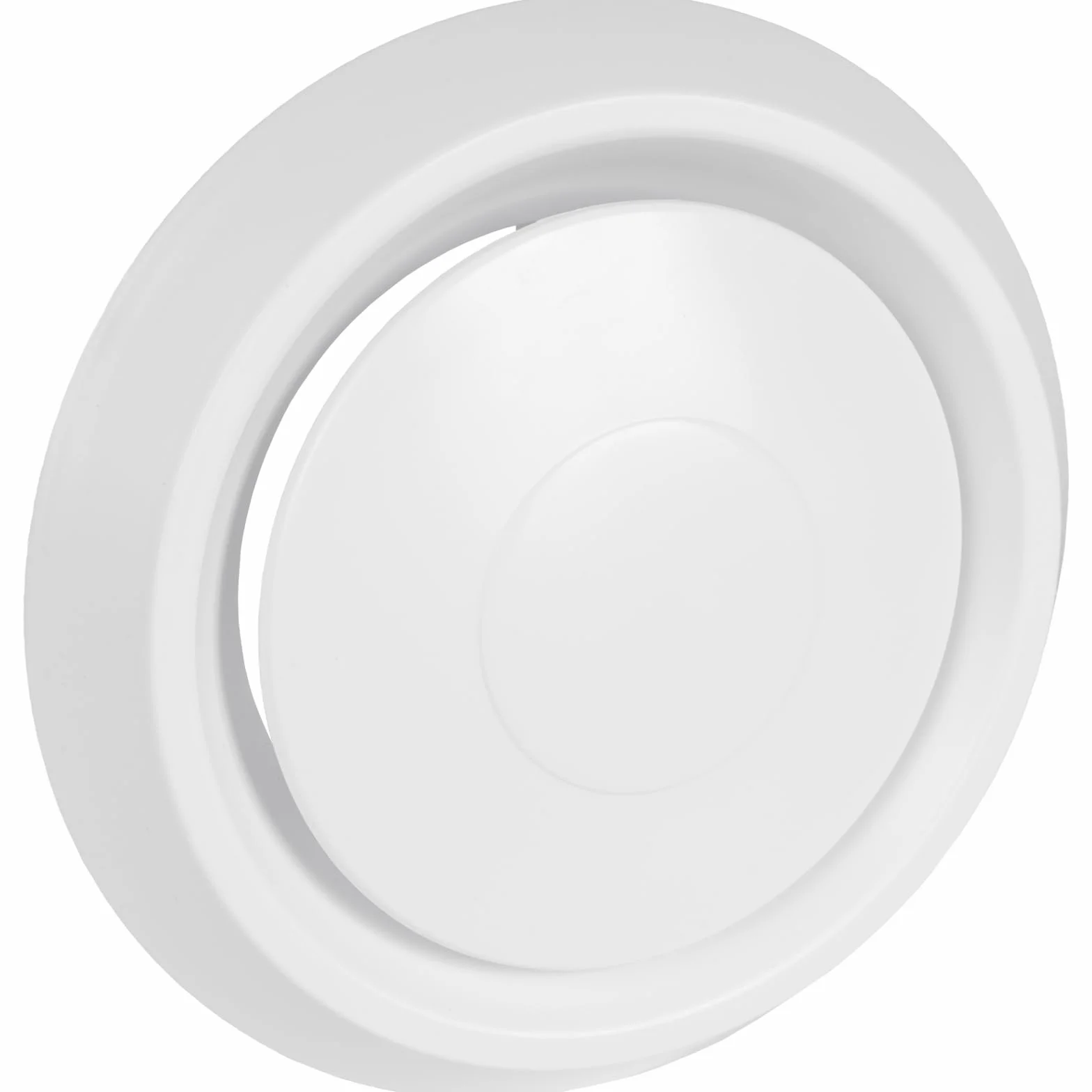 Vent Systems Difusor universal ajustable de plástico blanco de 6 pulgadas, cubierta de ventilación redonda para pared, conducto de techo, deflector de ventilación de aire de registro en línea