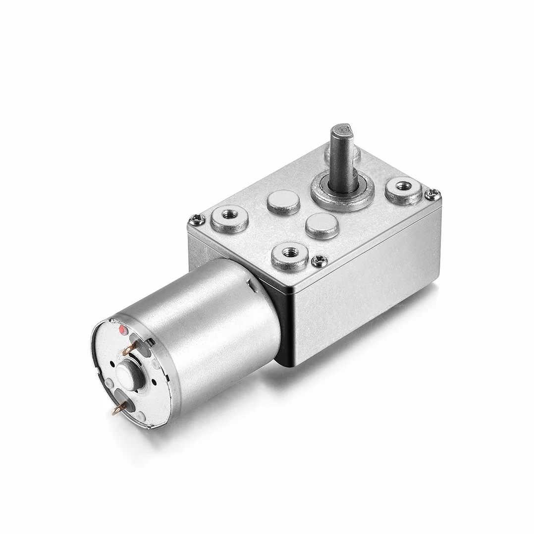 Aexit JSX950-370 DC 12V 9RPM 6mm Eje alto Turbina de tornillo sin fin Motor de reducción de la caja de engranajes de (model: Z7876IIVI-8495AE) tornillo sin fin
