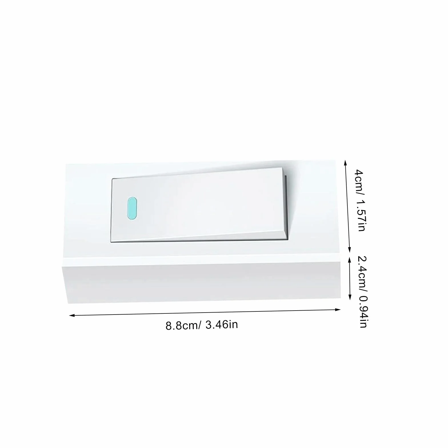 Interruptor de Pared Pequeño Botón Diseño Ultradelgado Interruptor Eléctrico para Lámpara de Hogar Uso Diario en Pared Pequeña Suministro de Luz