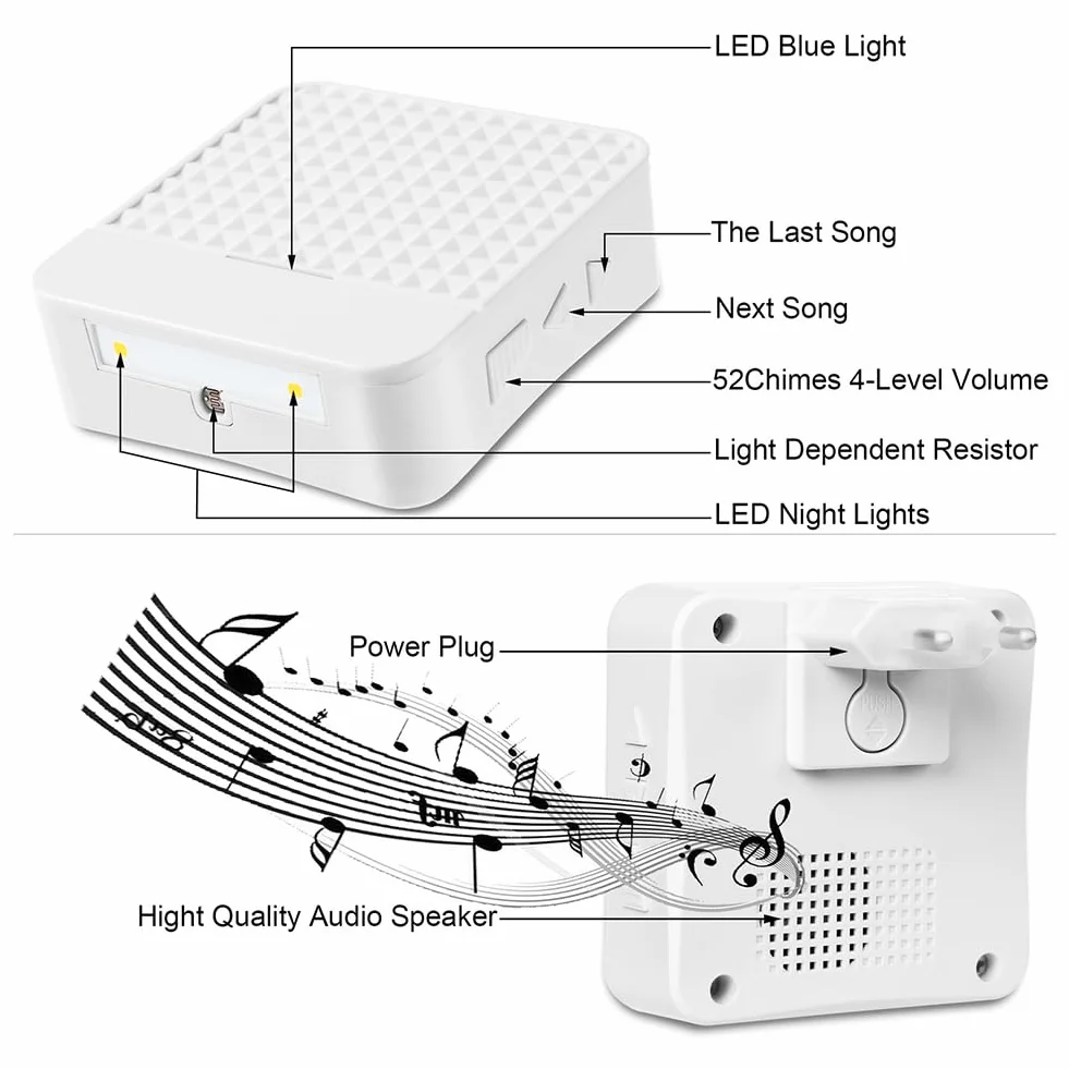 Timbre inteligente inalámbrico con energía solar, timbre inteligente inalámbrico, timbre de música de larga distancia para hogares grandes, timbre de video inteligente con vista en vivo, detección