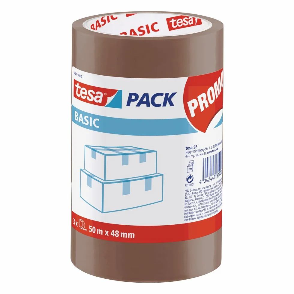 PROMO Precinto tesa BASIC PP, marrón (torre de 3u. x 50:48)