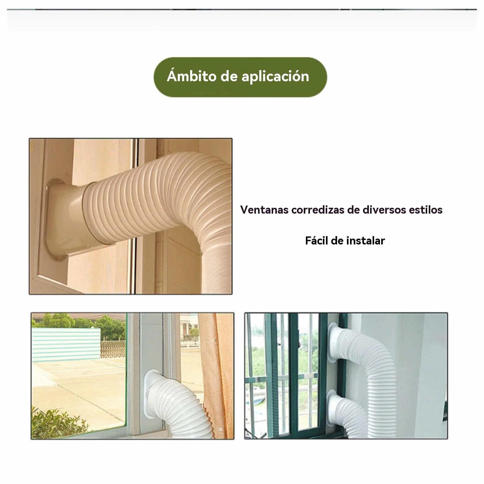 Kit De Ventana De Aire Acondicionado Portátil, Adaptador Ventana Aire Acondicionado, Accesorio De Ventana De Aire Acondicionado,Placa Sellado Ventana Ajustable para Aire Acondicionado Móvil,