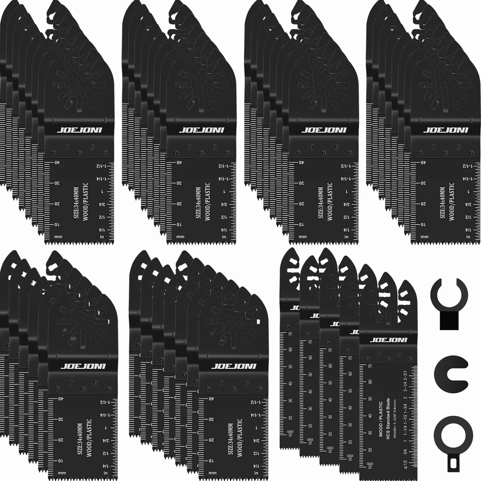 Juego de 53 hojas de sierra multiherramienta, hojas de sierra oscilantes universales, multiherramienta, juego de accesorios, cuchillas oscilantes para Fein Multimaster, Milwaukee, Bosch,