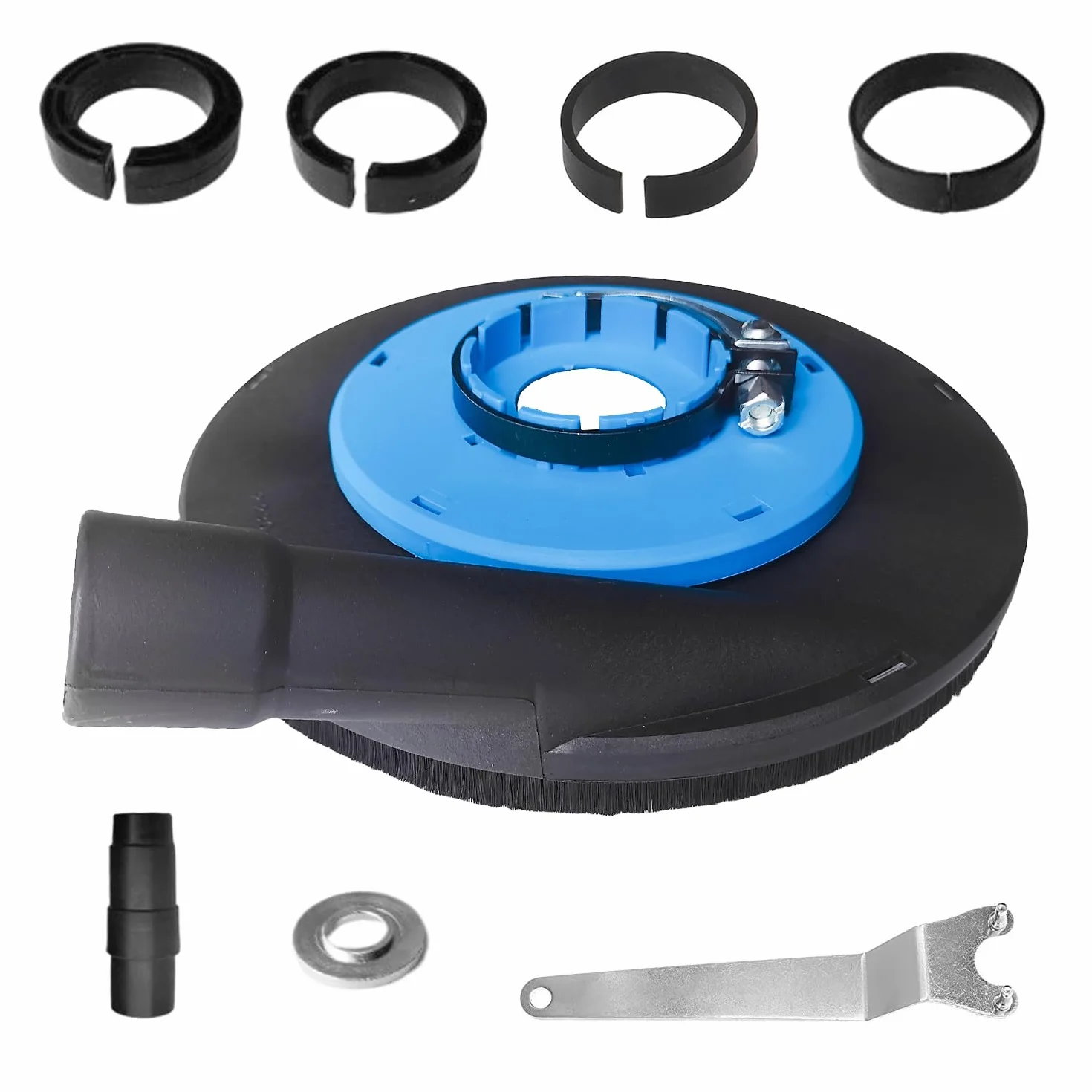 Proteccion Amoladora de 230 mm, Robusta y Fácil de Usar, Protector Amoladora, Amplia Gama de Aplicaciones, Campana de Aspiración para Amoladora Angular, para Amoladora Angular (azul)