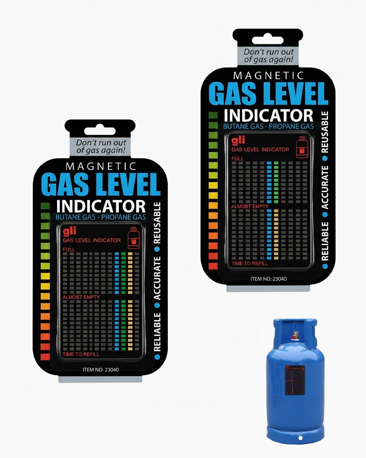 Indicador Magnético de Nivel de Gas Adhesivo de Papel, 2 Unidades, preciso para bombonas de propano. ¡Nunca te quedes sin gas en barbacoas, camping o RV!