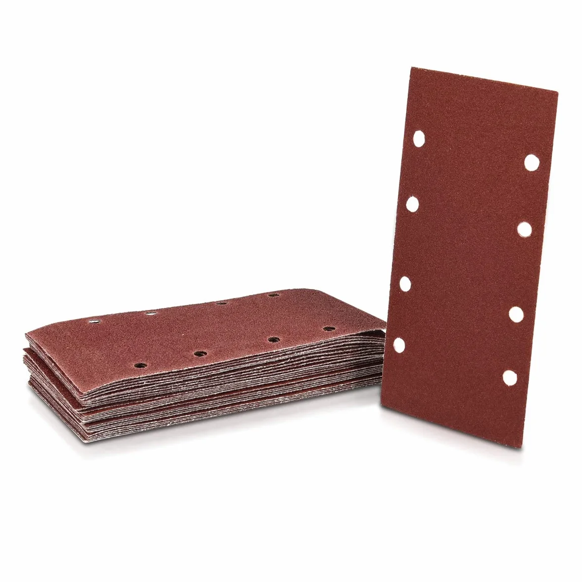 Navaris Set de 25x papel de lija - Papeles de lija para lijadora rectangular de banda de 93 x 187 MM - 10 unidades de grano P100 y 5 de P40 P60 P80