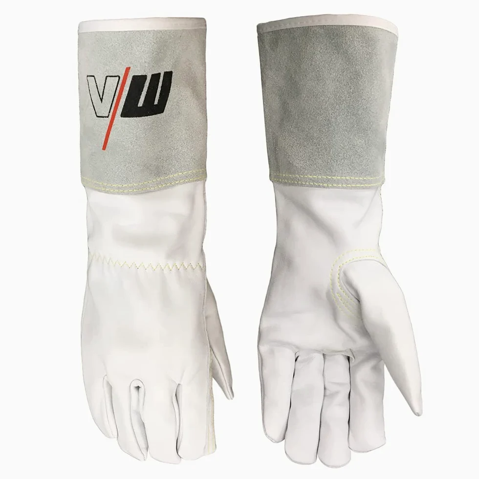 VECTOR WELDING Guantes de sudor - Guantes largos de trabajo - Cuero - Resistente al calor - Talla única