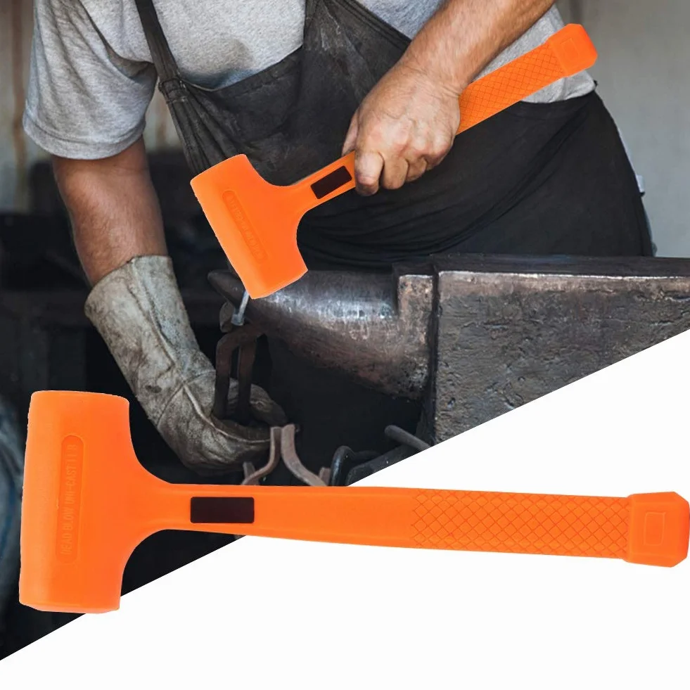 Martillo De Goma De Pvc De Cara Blanda,Mazo De Goma Práctico,Adecuado Para Petroquímicos, Minas De Carbón,A Prueba De Ácidos, Álcali, Sin Chispas(1LB)