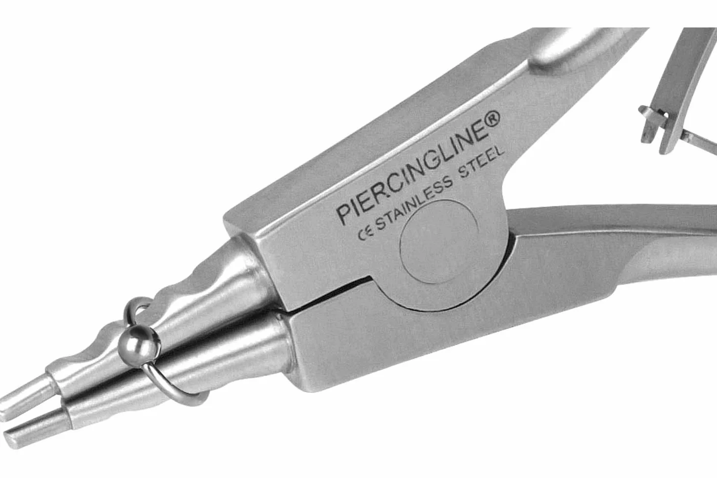 Piercingline, Piercing de acero inoxidable PG01 para abrir y cerrar el anillo, modelo a elegir y acero inoxidable, color plateado