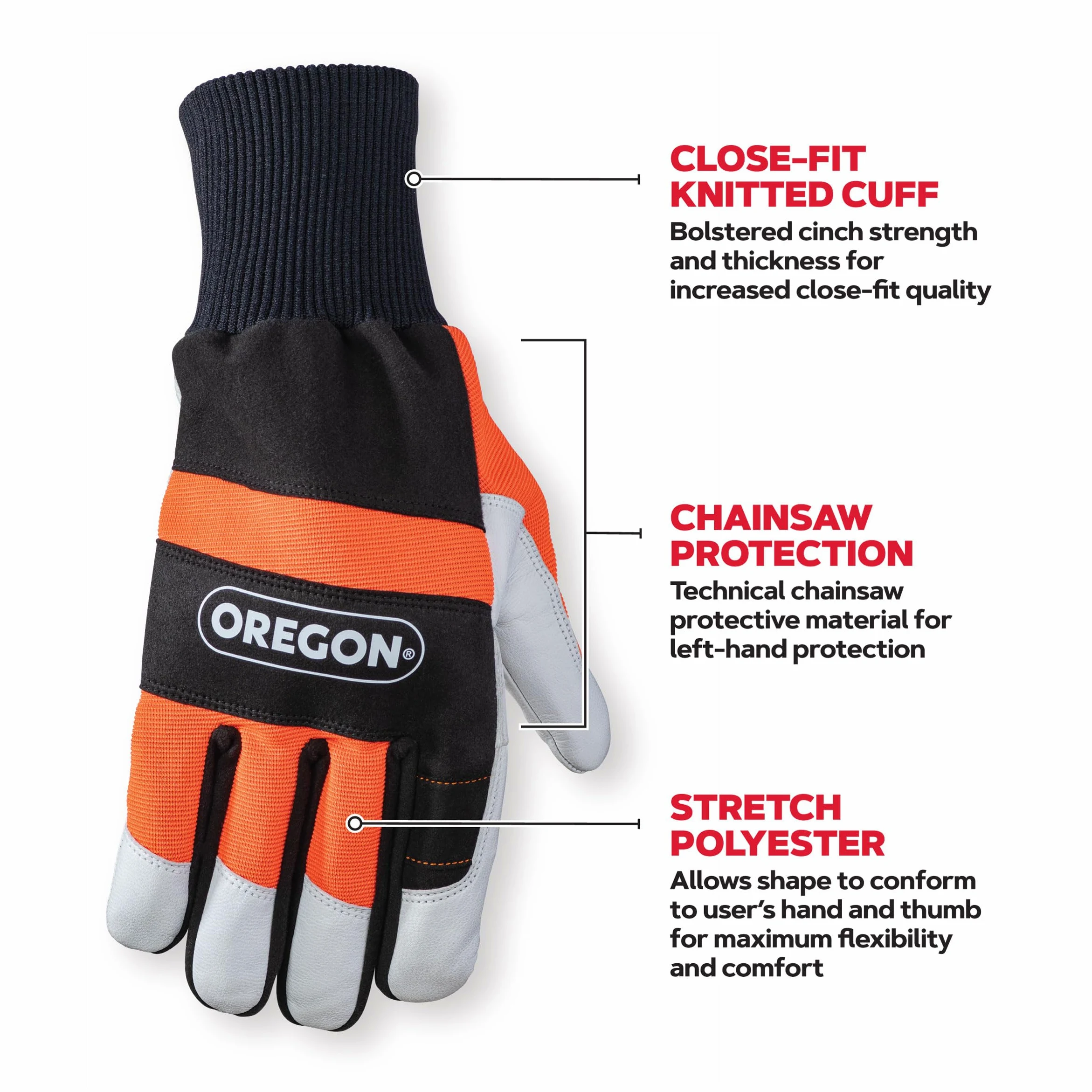 Oregon Guantes de Motosierra Anticorte, Protección de las Dos Manos – Talla XL