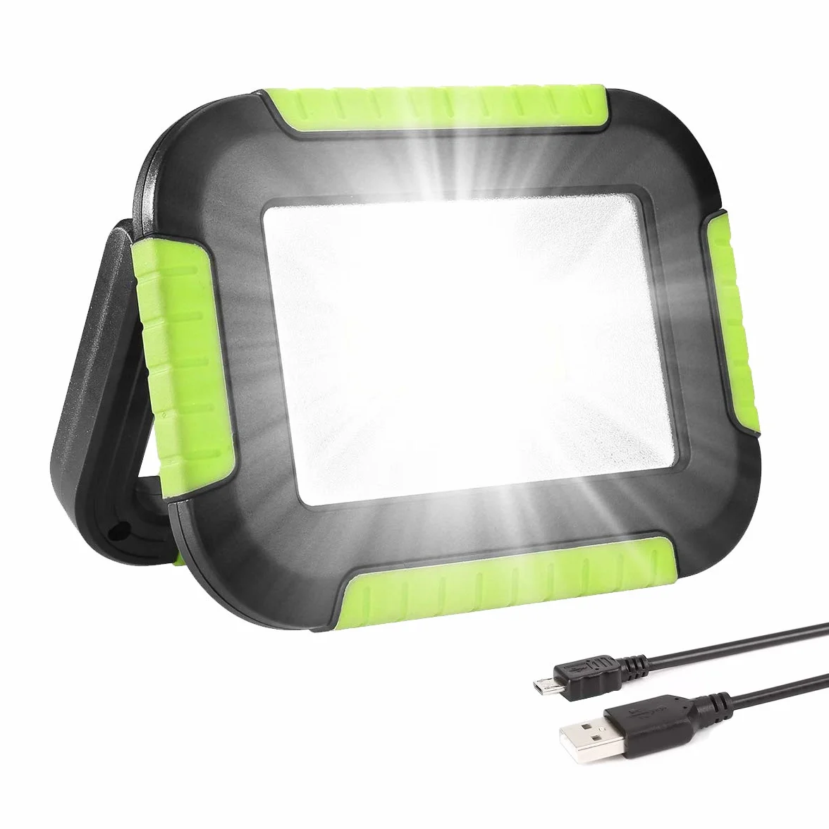 Lepro Foco LED Trabajo 10W, Foco LED Recargable 1000 LM, Luz de Trabajo Portátil 3 Modos, Banco de Energía, Resistente al Agua IPX4, Linterna Cámping para Emergencia, Pesca, Cortes de Energía y Más