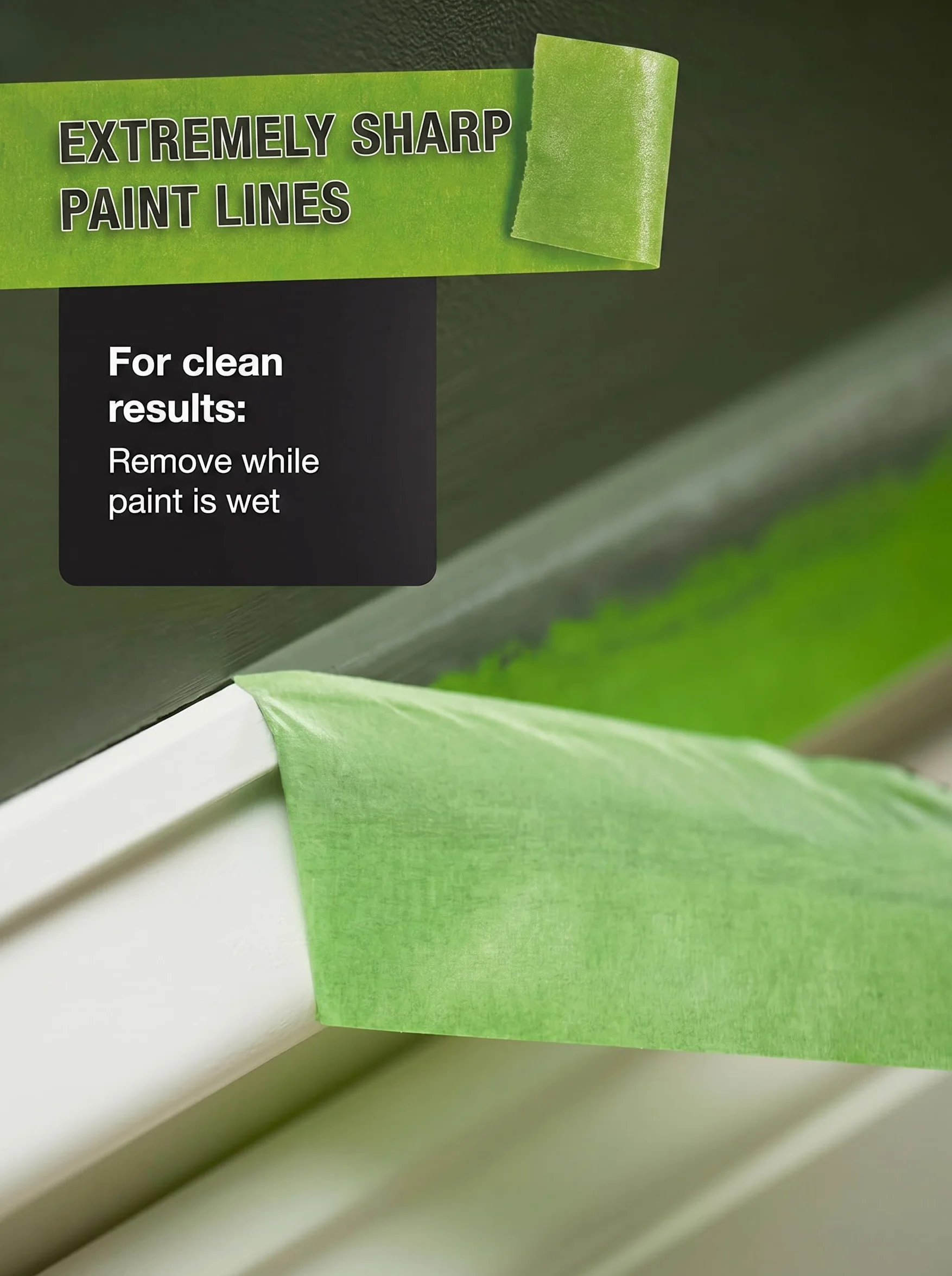 Frog Tape Multi Surface Cinta de Carrocero Verde, Tecnología PaintBlock, Cinta de Pintor para Madera Cristal y Metal, Bordes Muy Nítidos, Retirada Sin Residuos, Multisuperficie, 24mm x 55m Pack 3