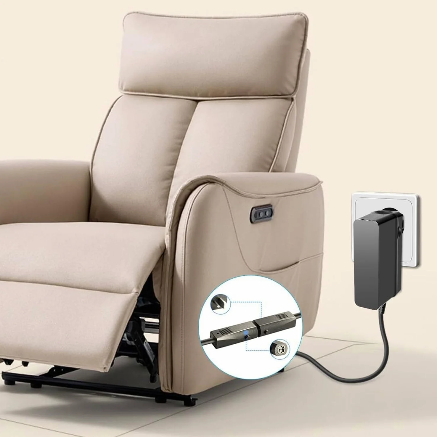 Transformador Reclinable Eléctrico, TAIFU Adaptador de Corriente de 29V 2A CA/CC de Silla Elevadora OKIN Limoss MC115 MC110 MC125 MC120 SP2-B SP2-A Sofá Reclinable Eléctrico Fuente de Alimentación