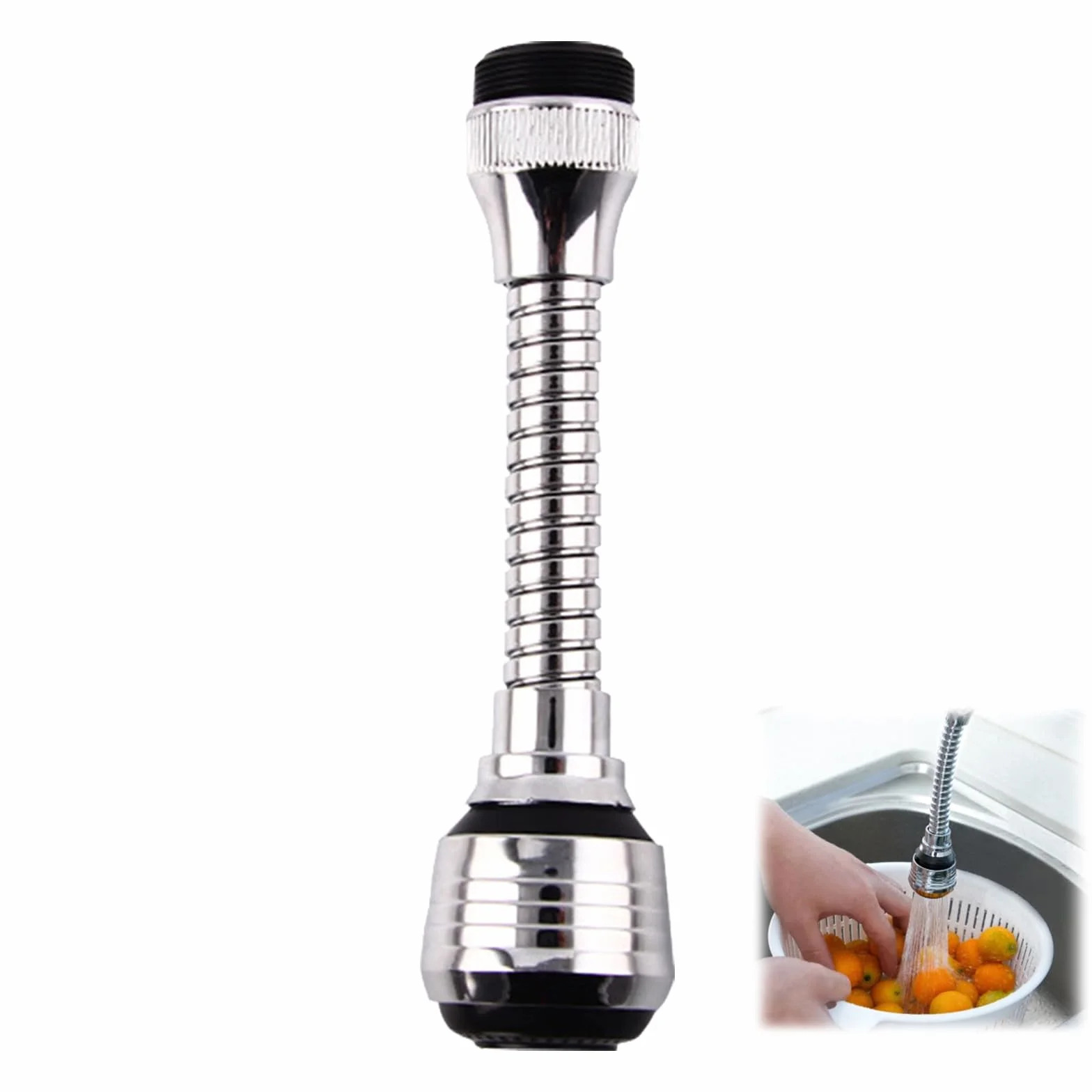 Aireador Flexible de Grifo,Boquilla de Grifo con Tubo de Extensión,Extensor de Aireador de Grifo,Manguera Aereador,cabezal Giratorio de 360 Grados,para Regulador de Chorro Cocina,Baño