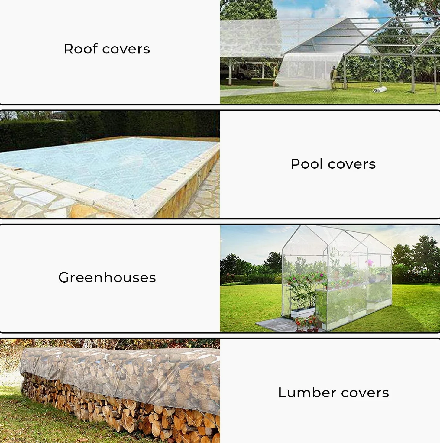Lonas Impermeables Transparente Exterior con Ojales 2 x 3 m Lona Impermeable Transparente Adecuado para Plantas Invernadero Jardines Camiones Cenadores