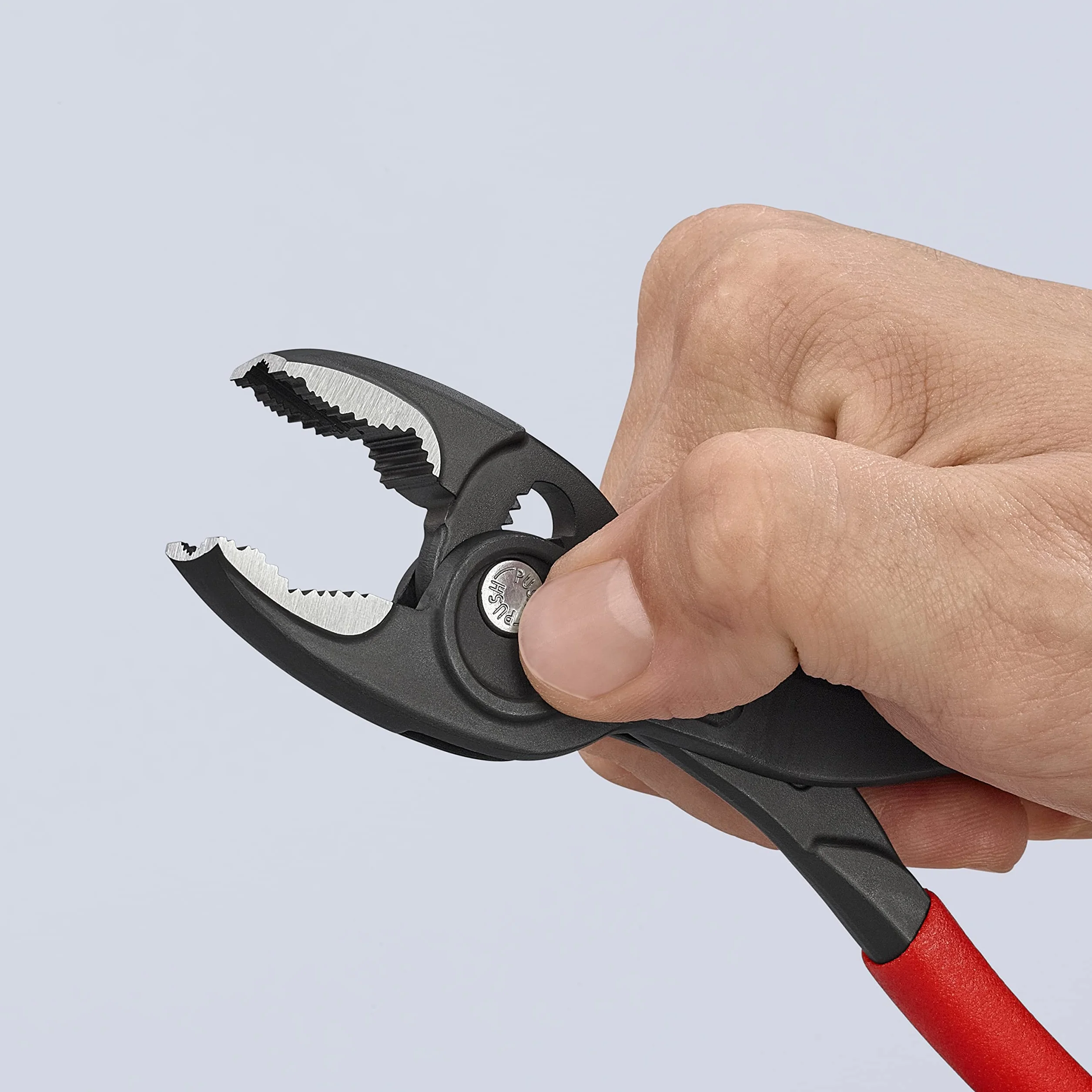 KNIPEX TwinGrip Alicate de agarre frontal y lateral con cartulinas autoservicio Mangos plasticos por inmersión, 82 01 200 SB