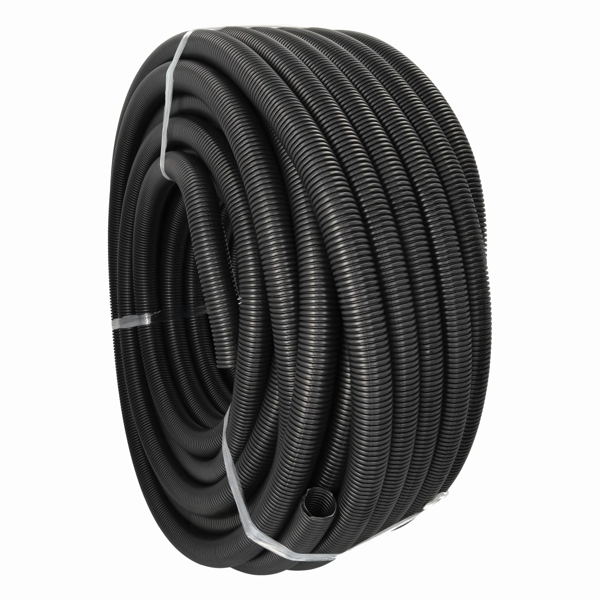 Tubo Corrugado PVC 32mm Bobina 50m Manguera Protectora Cables Negro