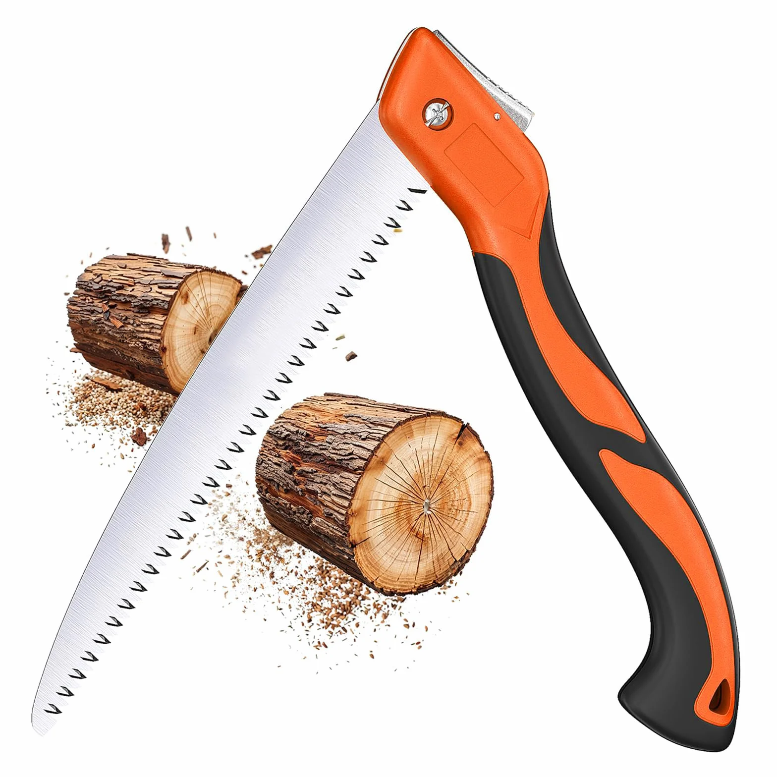 Sierra Plegable, Sierra de Podar en SK5 Acero Carbono, Diseño de Dientes Afilados, Serrucho de Jardín Antideslizante, Serrucho de Mano para Arboles Madera Camping Jardinería Holzbearbeitung