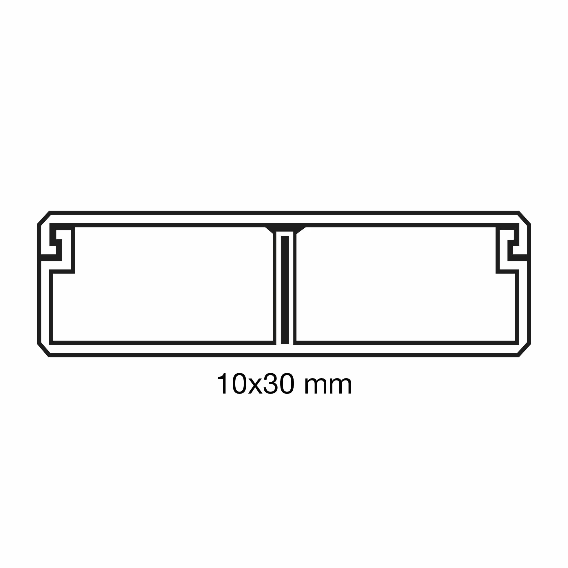 FAMATEL Minicanal 10x30 mm Tiras 2m Gris Blanco