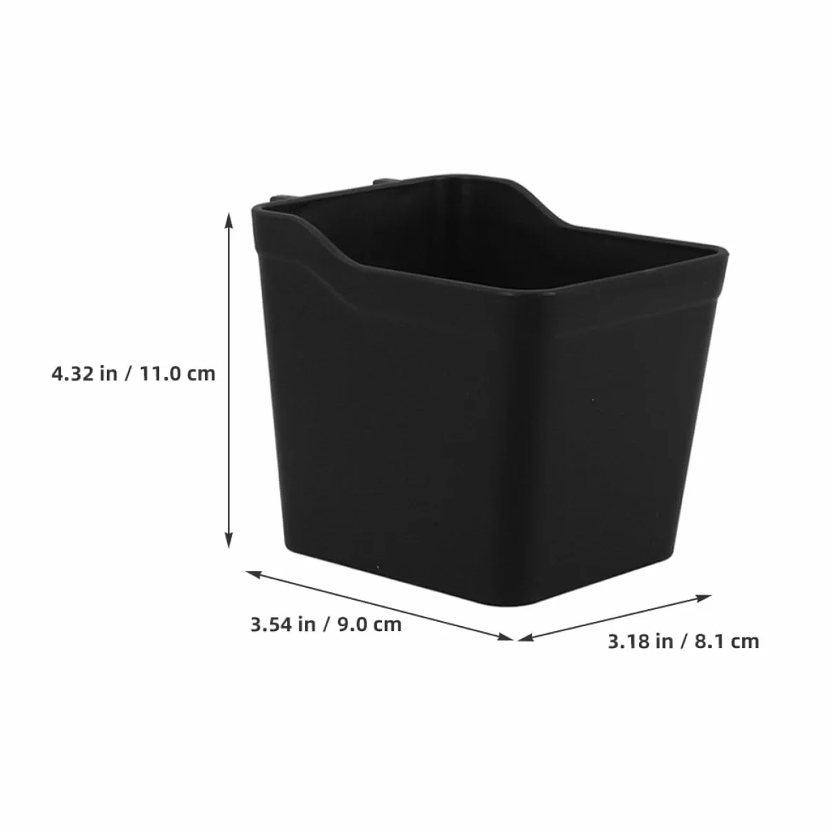 Healeved Juego de 8 Cajas de Almacenamiento para Tablero Perforado en Abs Negro Ganchos, Organizadores Versátiles para Garaje, Oficina y Taller