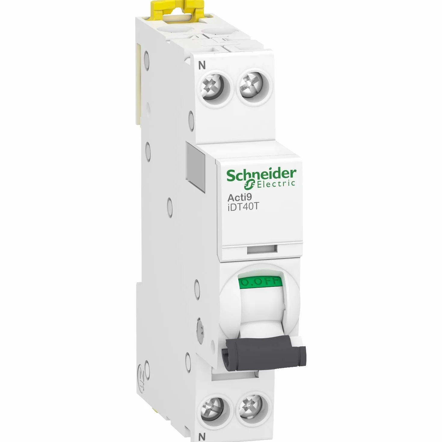 Schneider Electric Acti9 iDT40T - Disyuntor modular (1P+N, 16A, curva C, 4500A/6kA, A9P22616)