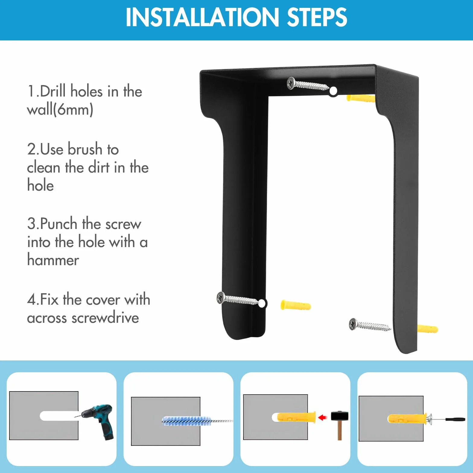 Protección contra la lluvia para timbre de puerta con vídeo, soporte para timbre de puerta con vídeo resistente a la lluvia, cubierta para timbre con protección antideslumbrante, protección