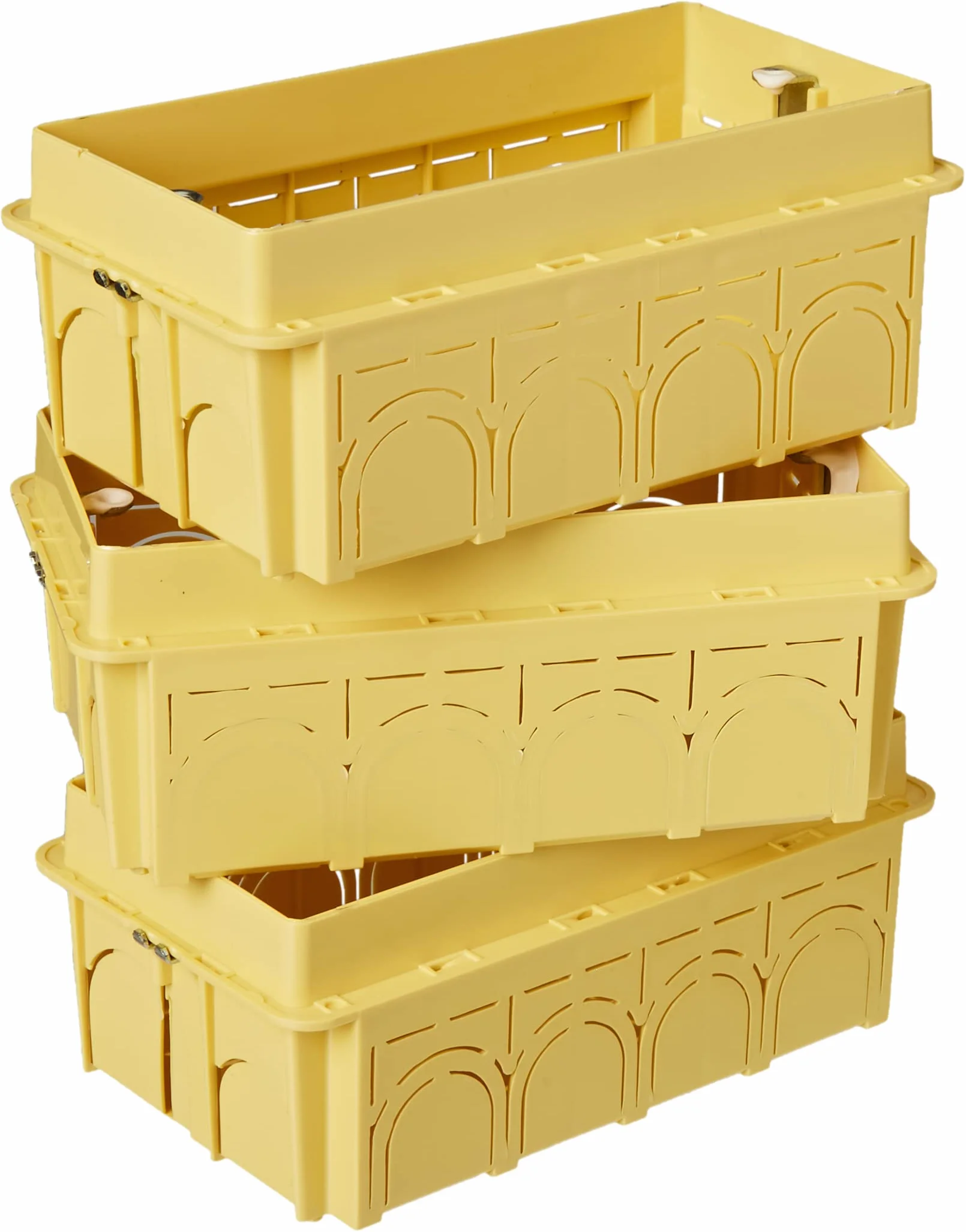 BTicino S504EF Kit de 3 cajas amarillo