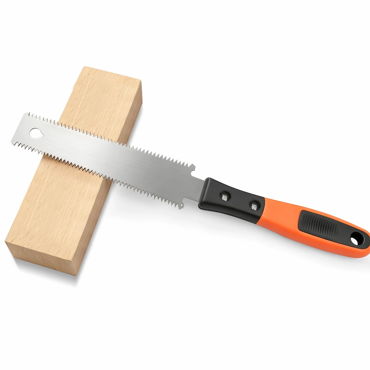 Sierra de Doble Filo, Sierra Japonesa, Filo 7/9TPI, con Antideslizante Mango, Hoja de Acero al Carbono, Corte Rápido Limpiopara Carpintería Trabajos Madera Cortar Maderas Bricolaje Hecho a Mano