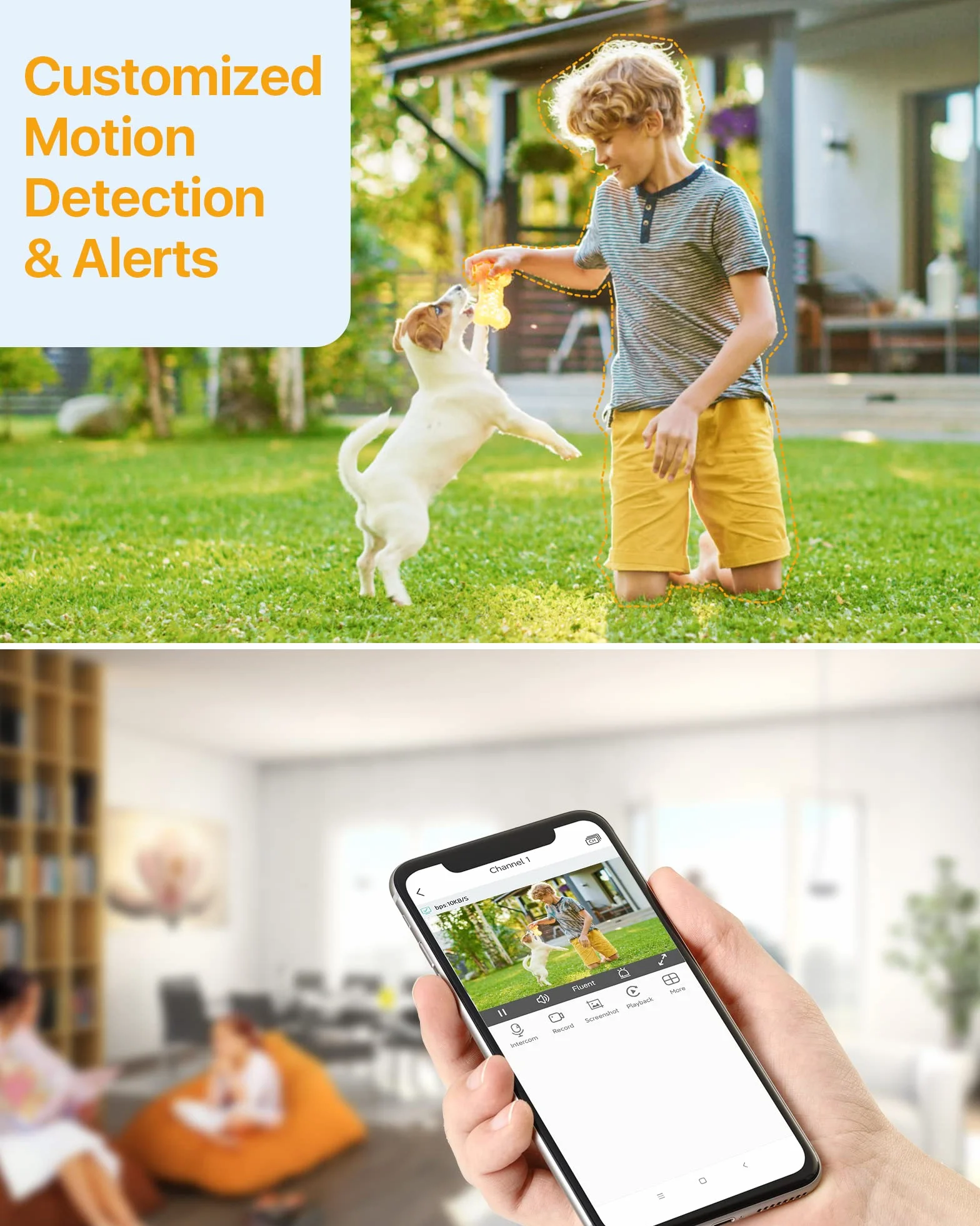 Anlapus 5MP Lite 8CH 1080P Kit de Cámara de Seguridad Exterior H.265+ Sistema de Vigilancia DVR con 4 Cámara Vigilancia 20M Visión Nocturna Detección de Movimiento Monitoreo Remoto 1TB HDD