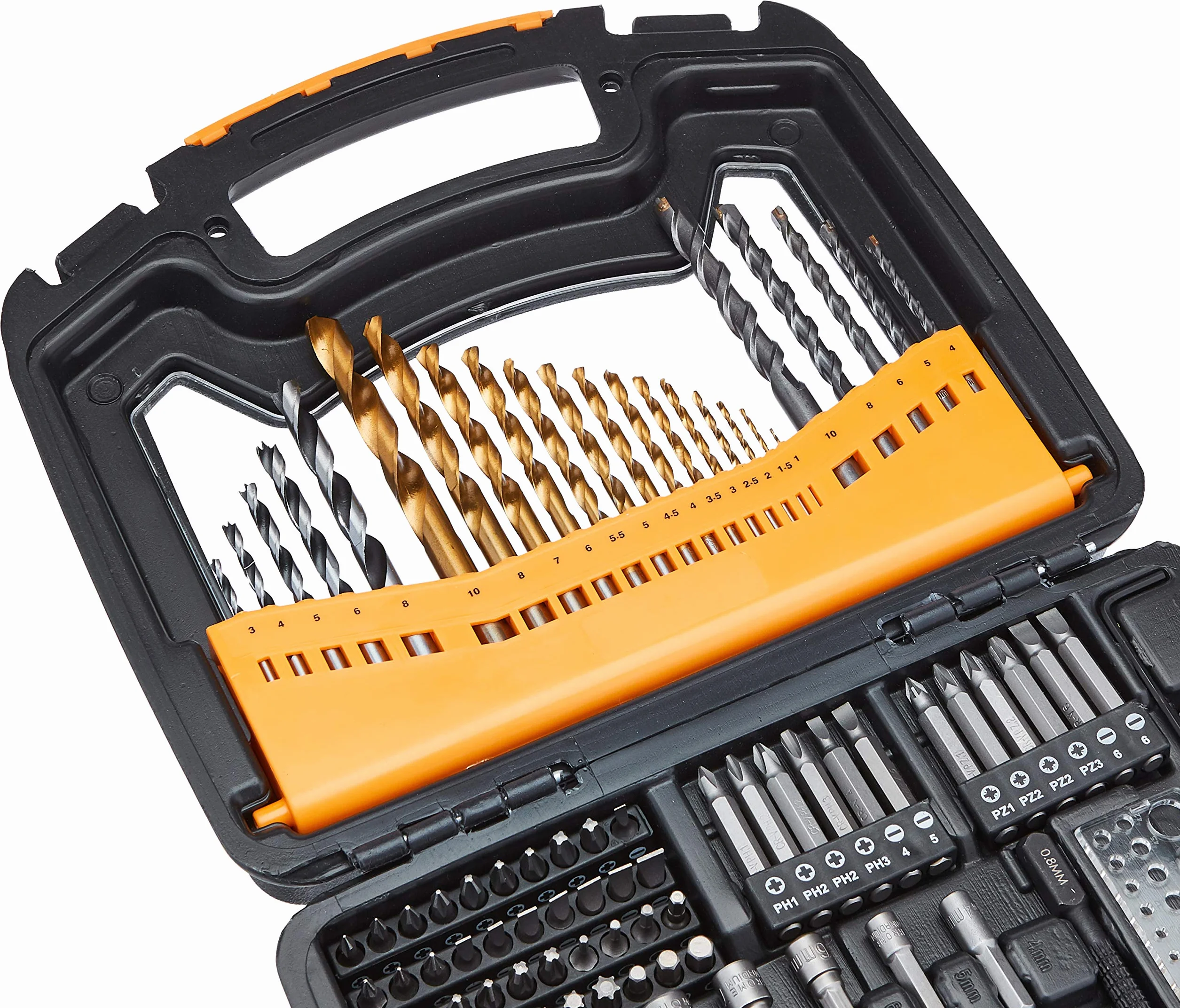 Amazon Basics Juego de brocas y destornillador, 100 Unidads