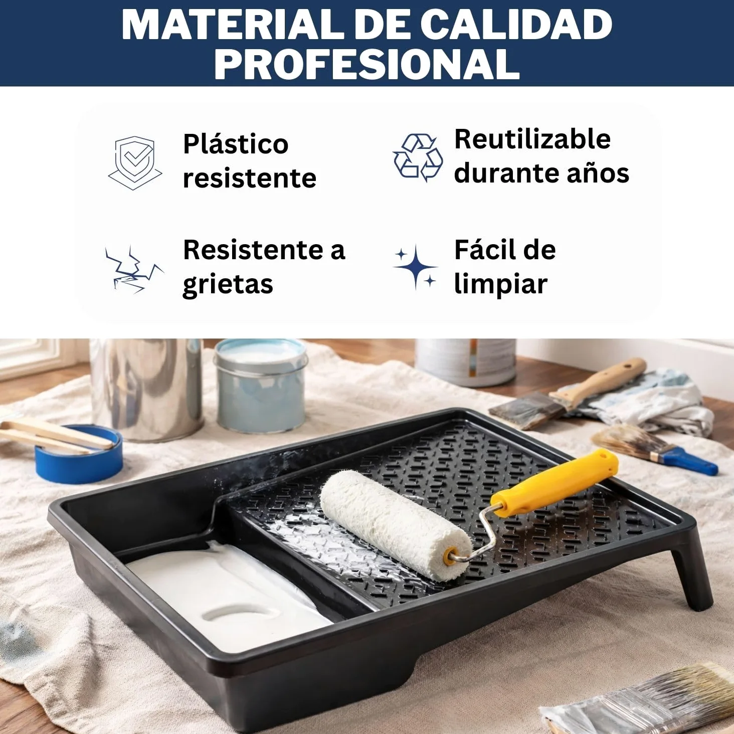 10 bandejas de Pintura de 25 x 33 cm, para Pintura de Pared, Bandeja de plástico Azul, Ancho 25 cm, Longitud 33 cm, Accesorios de Pintura, Suministros de Pintura