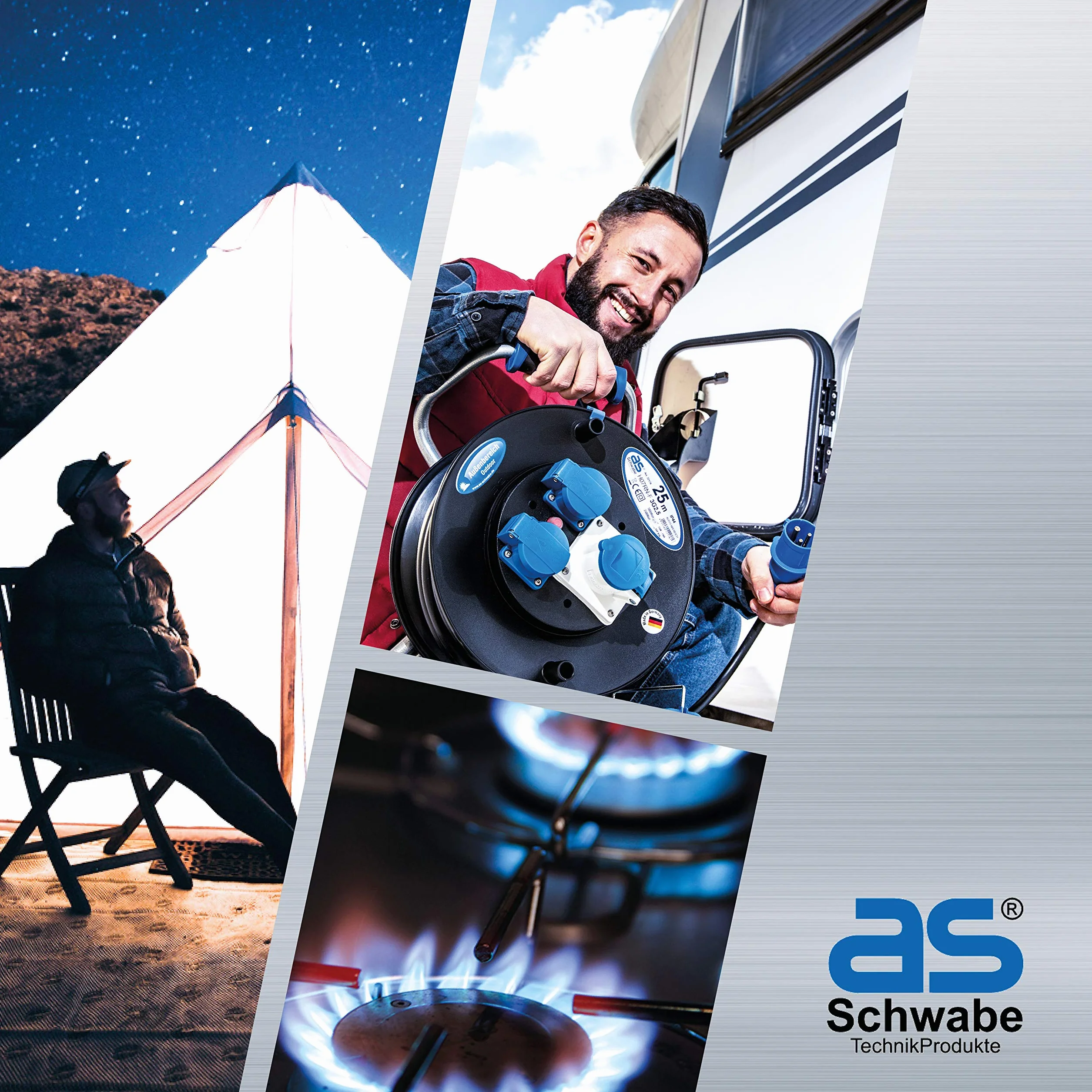 AS Schwabe 60484 - Enchufe de alimentación para caravanas (230 V/16 A, 3 Pines)