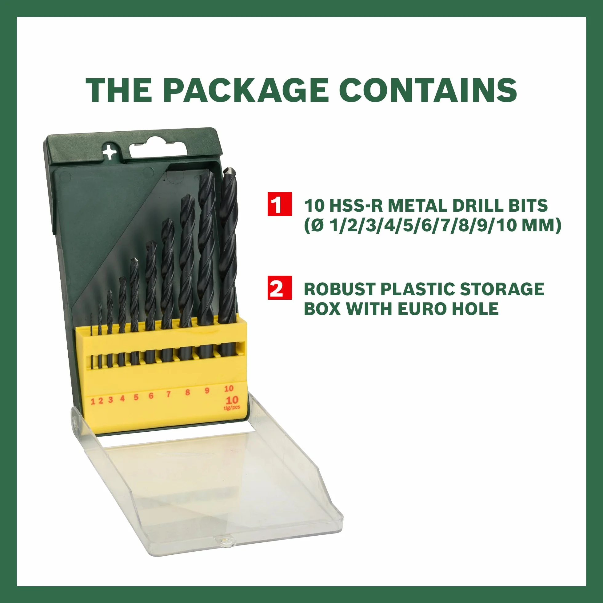 Bosch 2607019442 - Set con 10 brocas HSS-R para metal